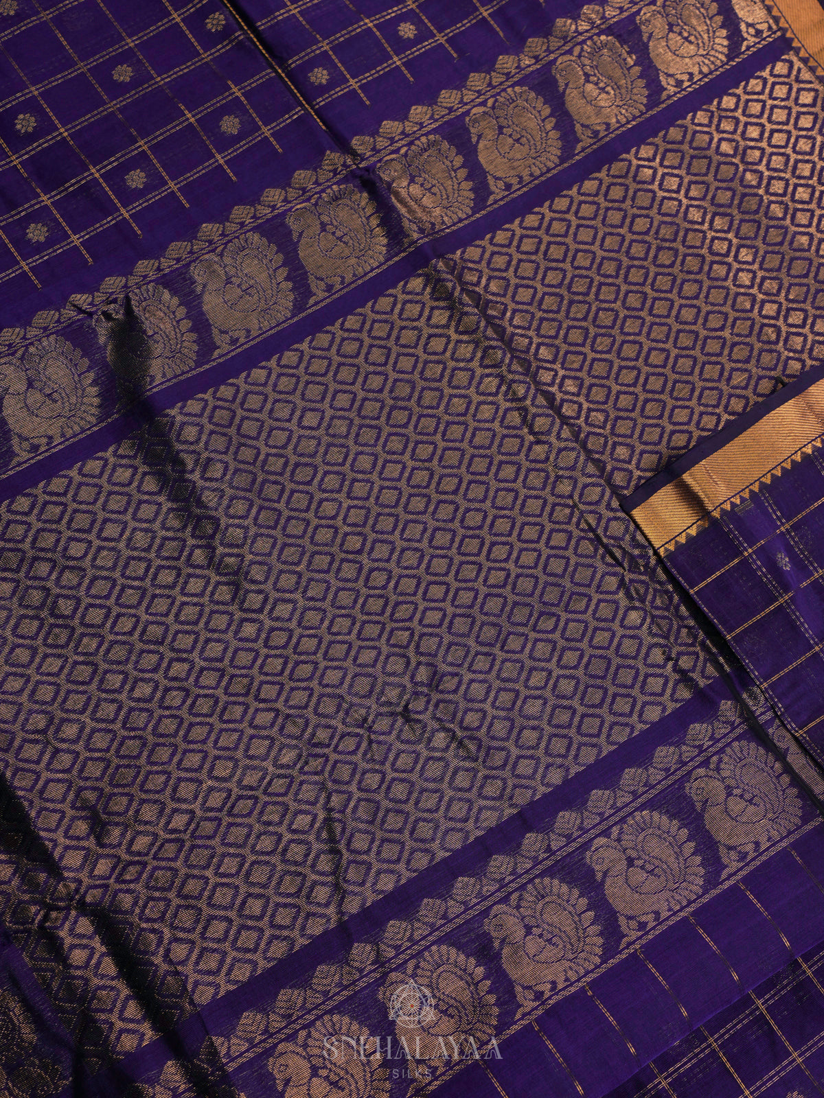 Purple Kuppadam Silk Cotton