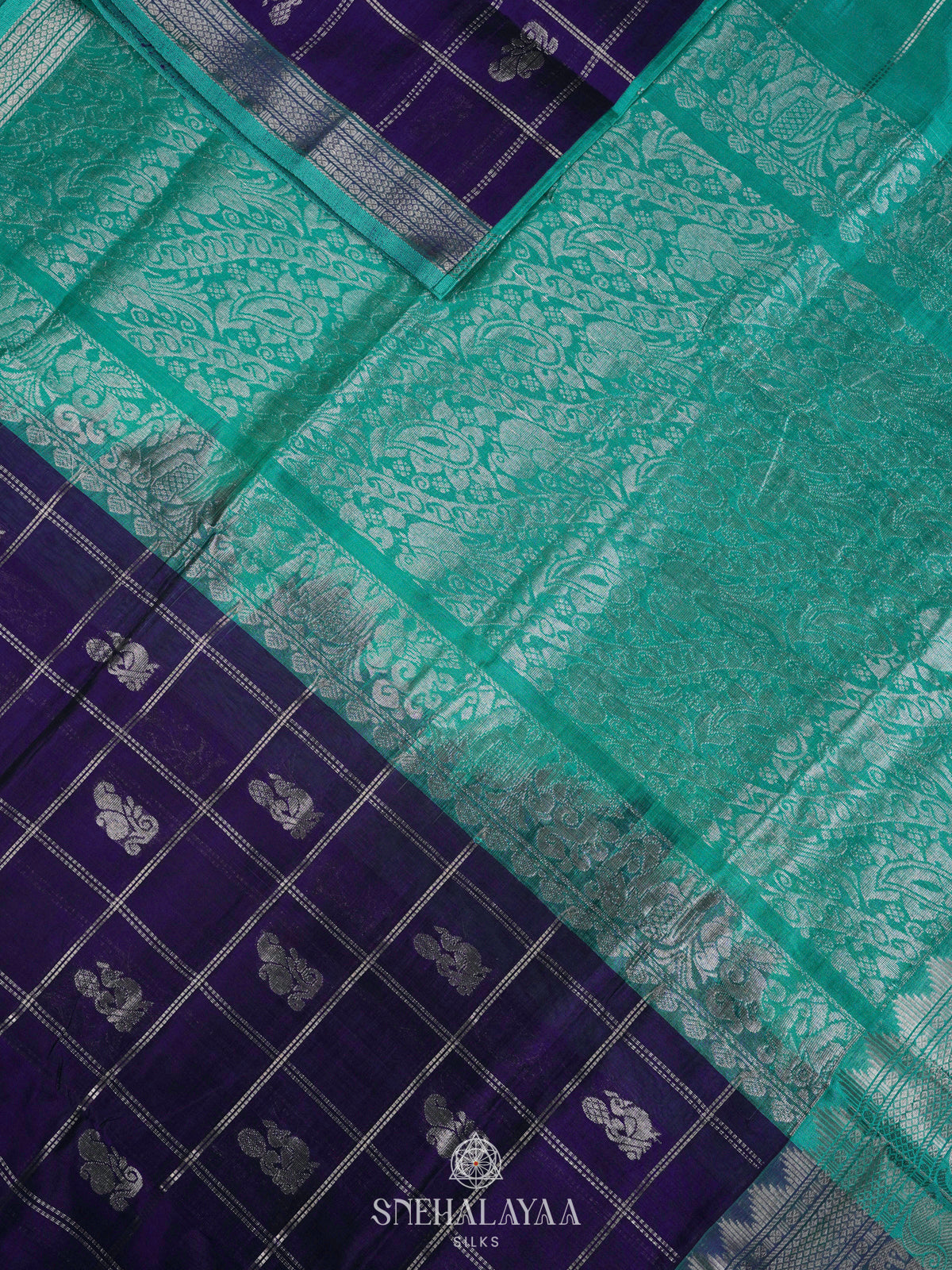 Purple Kuppadam Silk Cotton