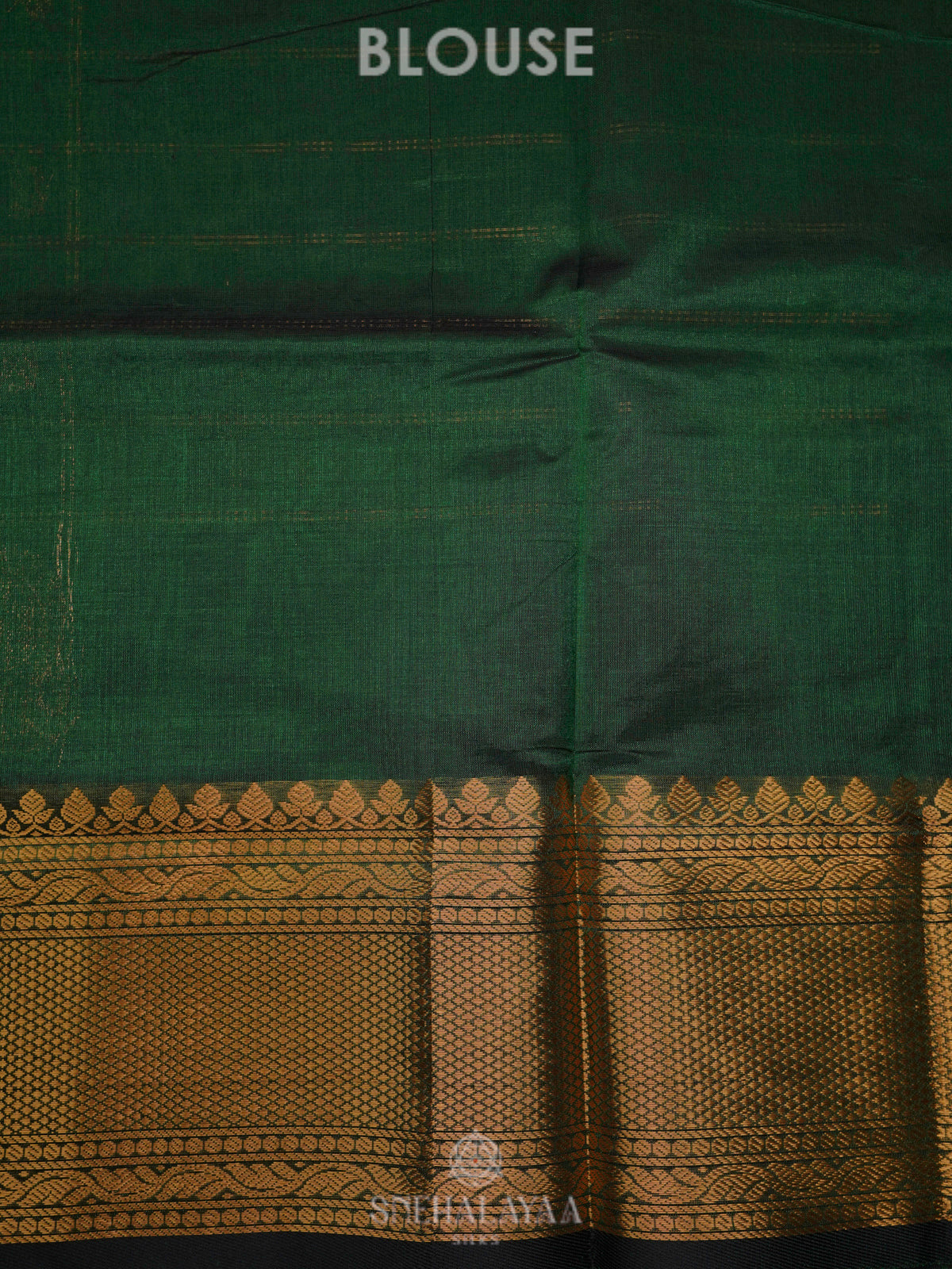 Emerald Green Kuppadam Silk Cotton