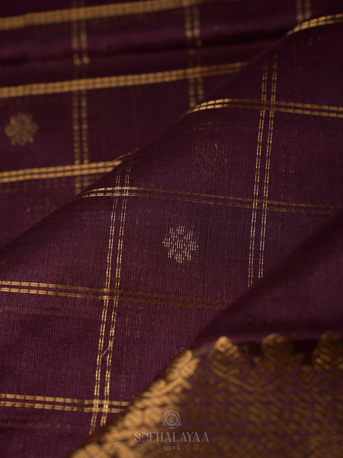 Coffee Brown Kuppadam Silk Cotton