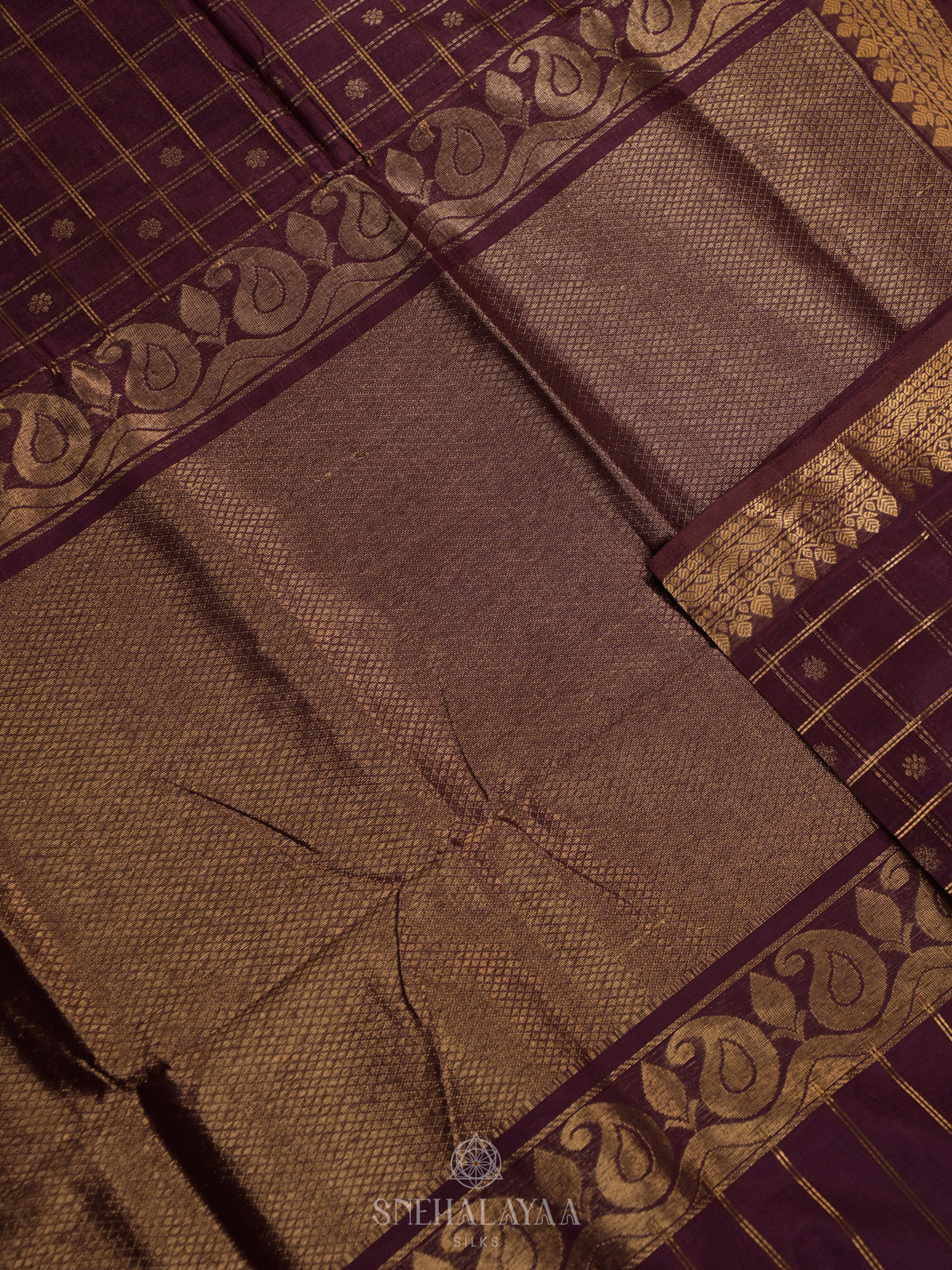 Coffee Brown Kuppadam Silk Cotton