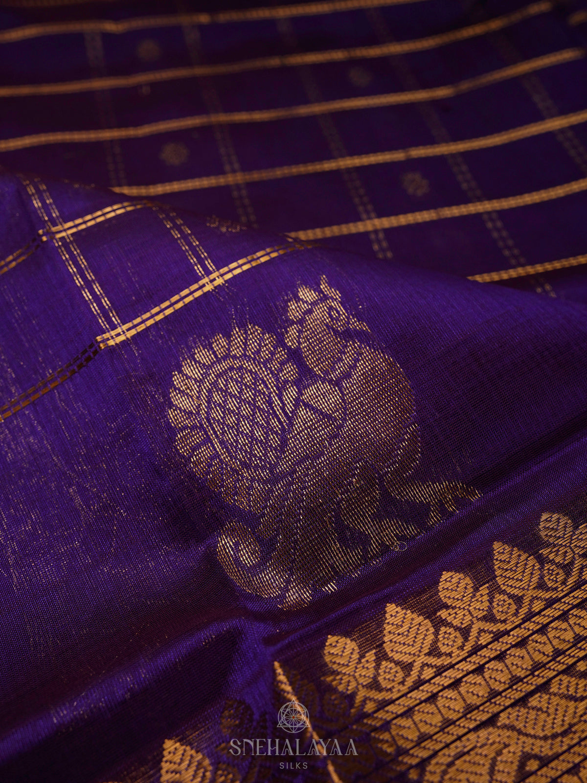 Purple Kuppadam Silk Cotton