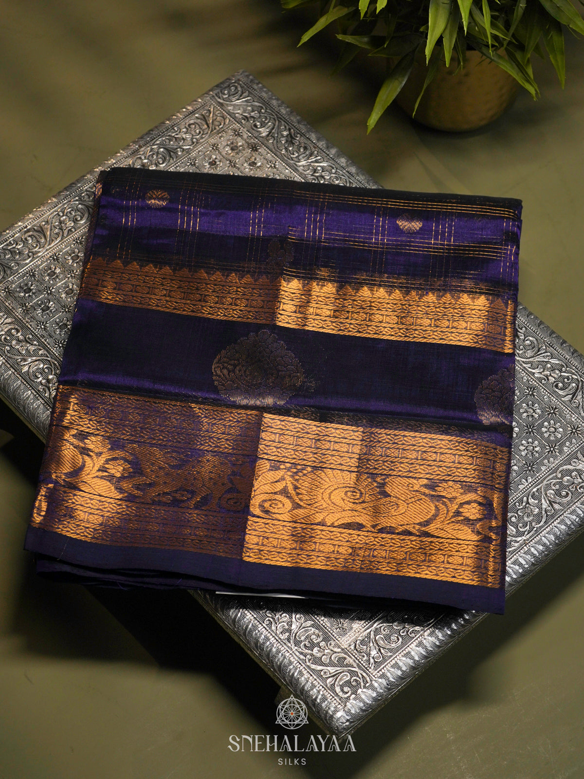 Purple Kuppadam Silk Cotton