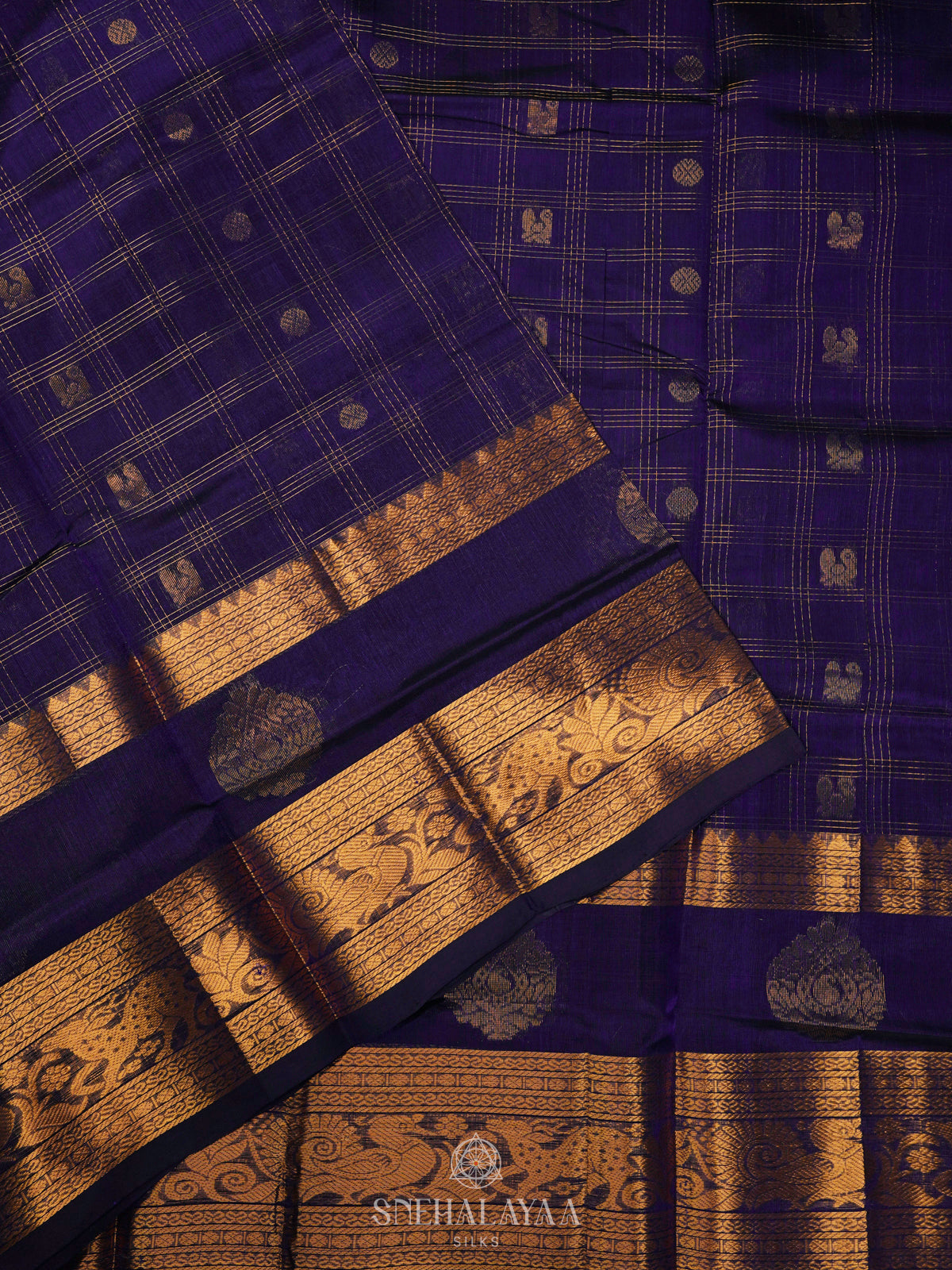 Purple Kuppadam Silk Cotton
