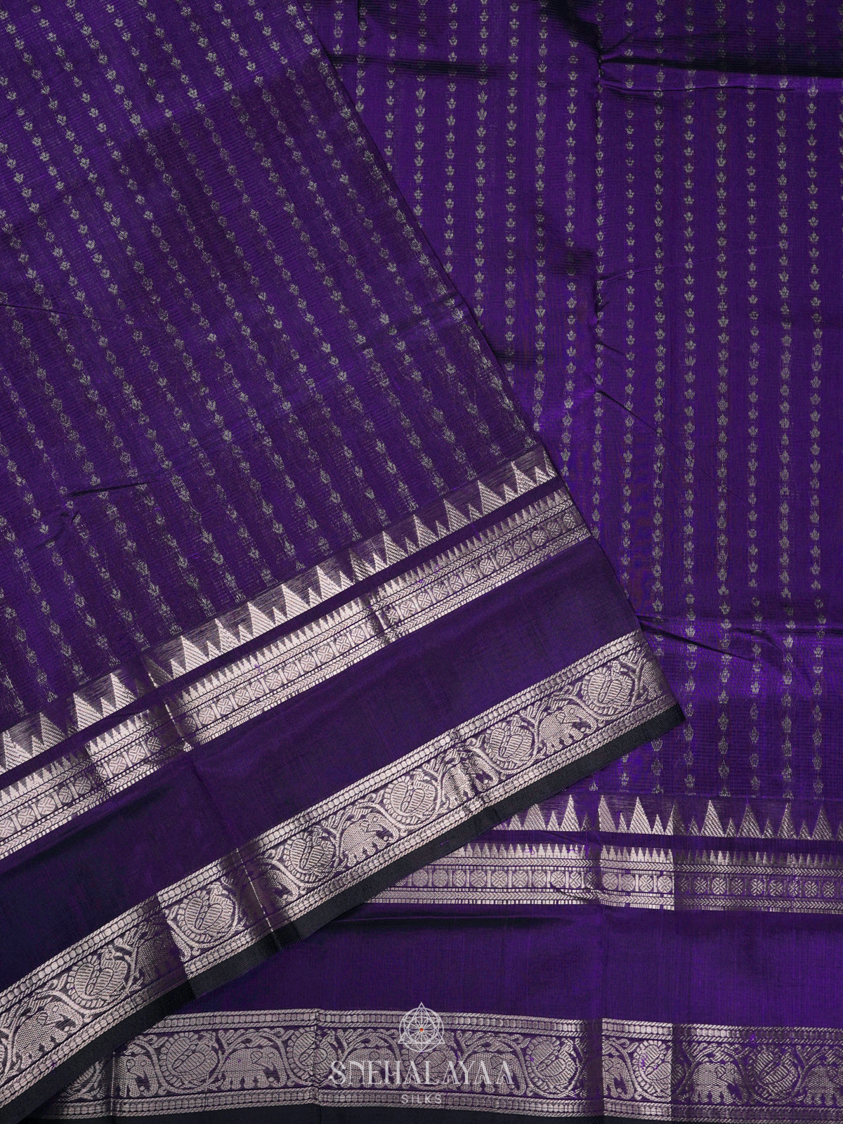Purple Kuppadam Silk Cotton