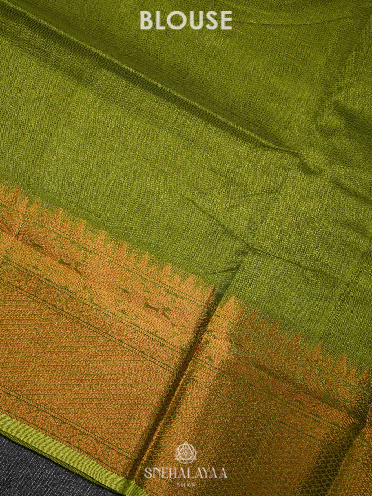 Lime Green Kuppadam Silk Cotton