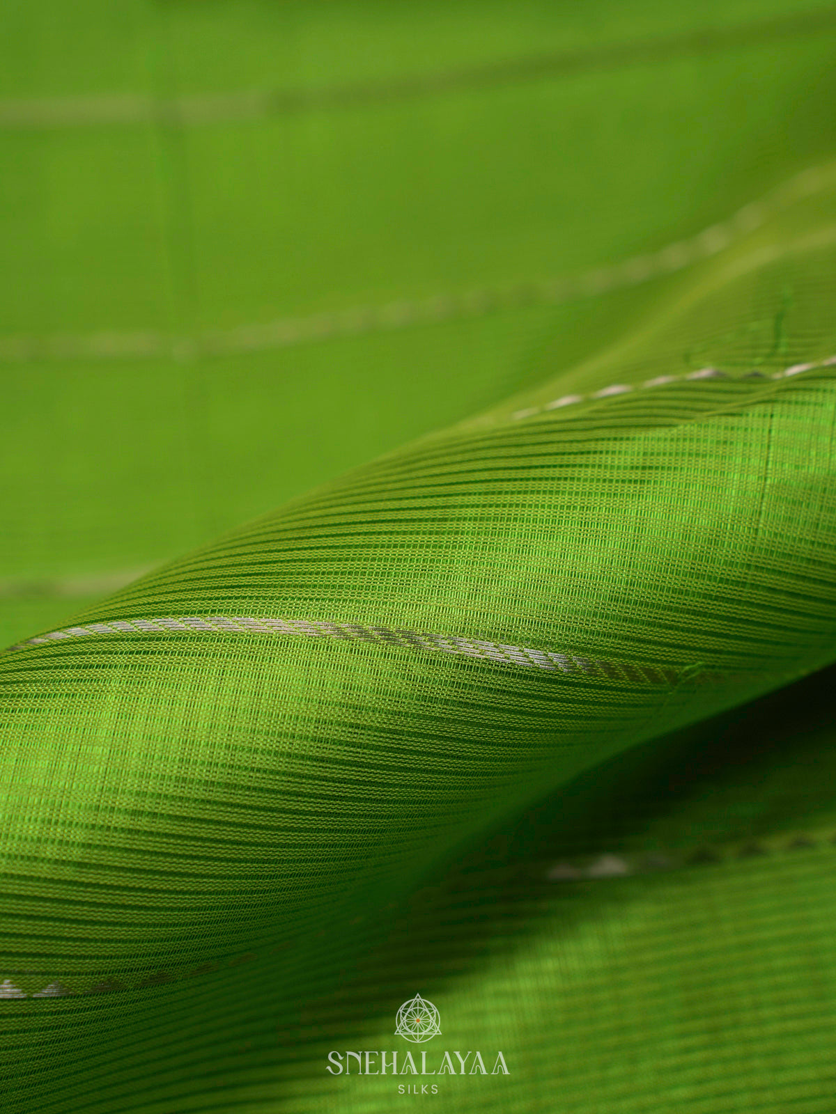 Lime Green Kuppadam Silk Cotton
