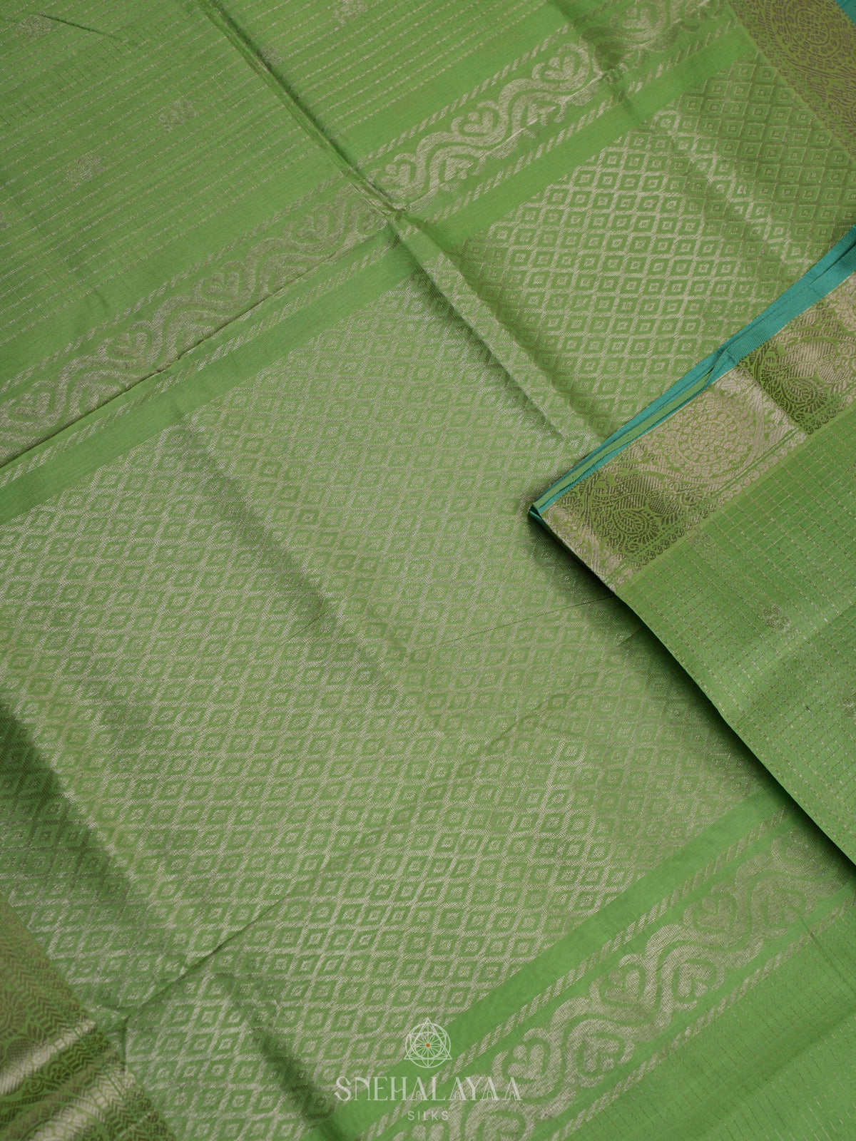 Green Kuppadam Silk Cotton