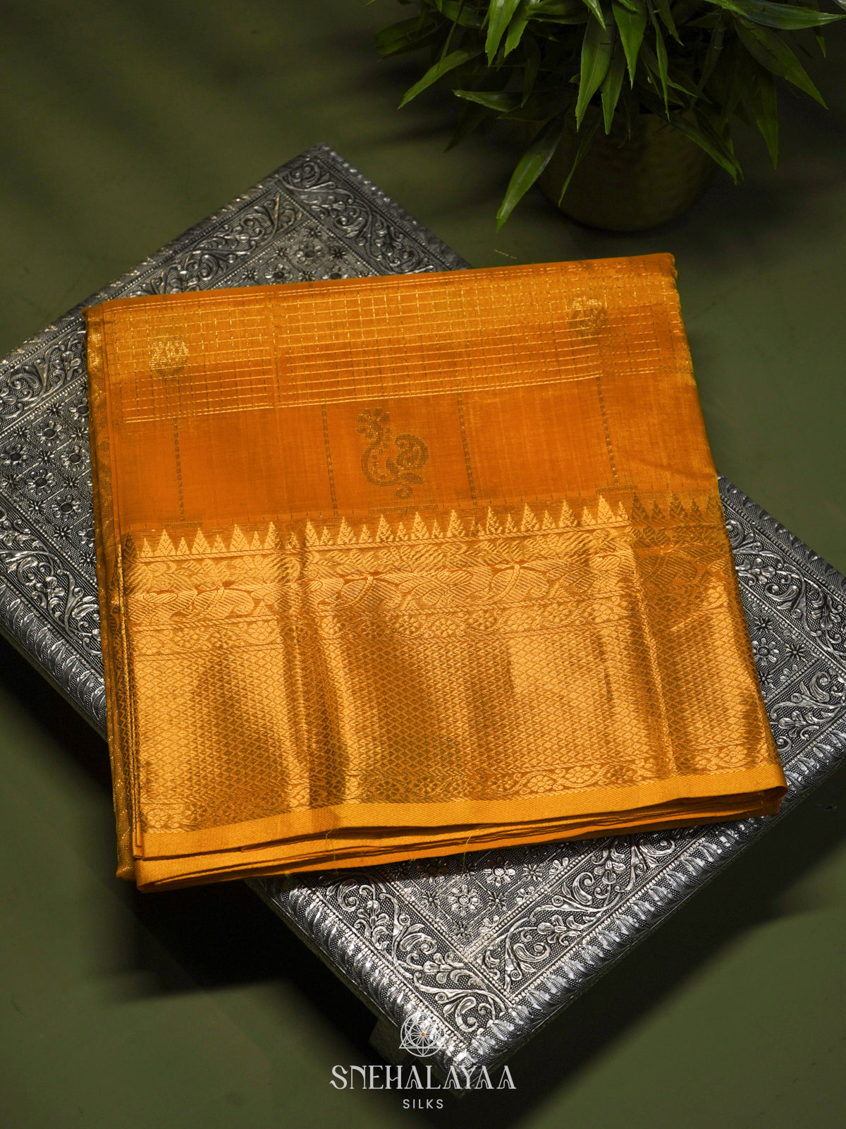 Mango Yellow Kuppadam Silk Cotton