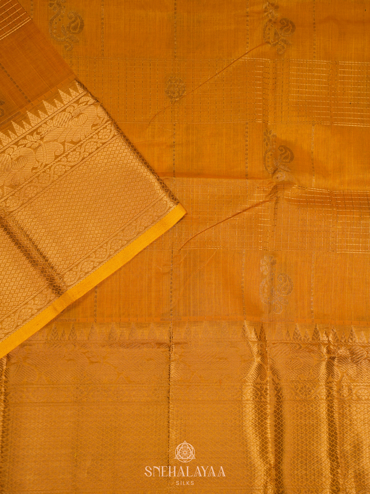 Mango Yellow Kuppadam Silk Cotton