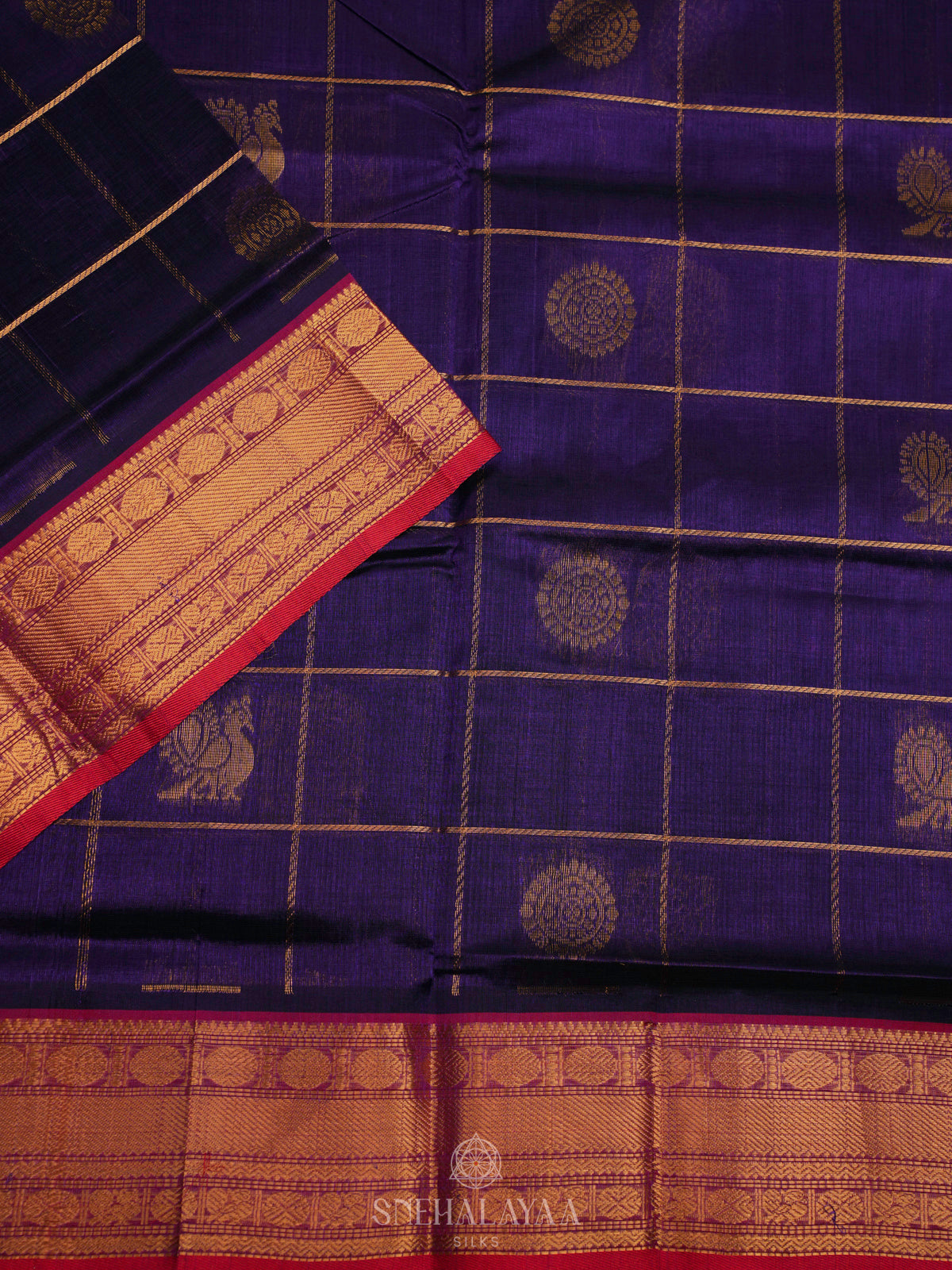 Purple Kuppadam Silk Cotton