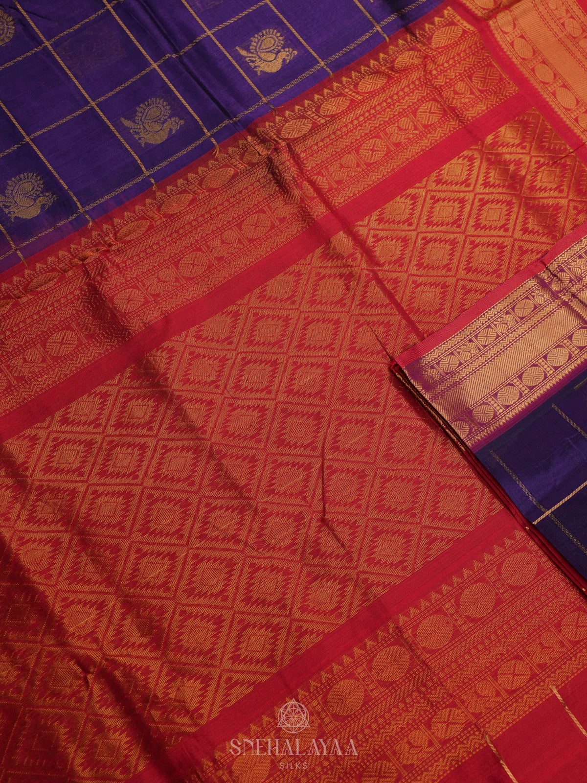 Purple Kuppadam Silk Cotton