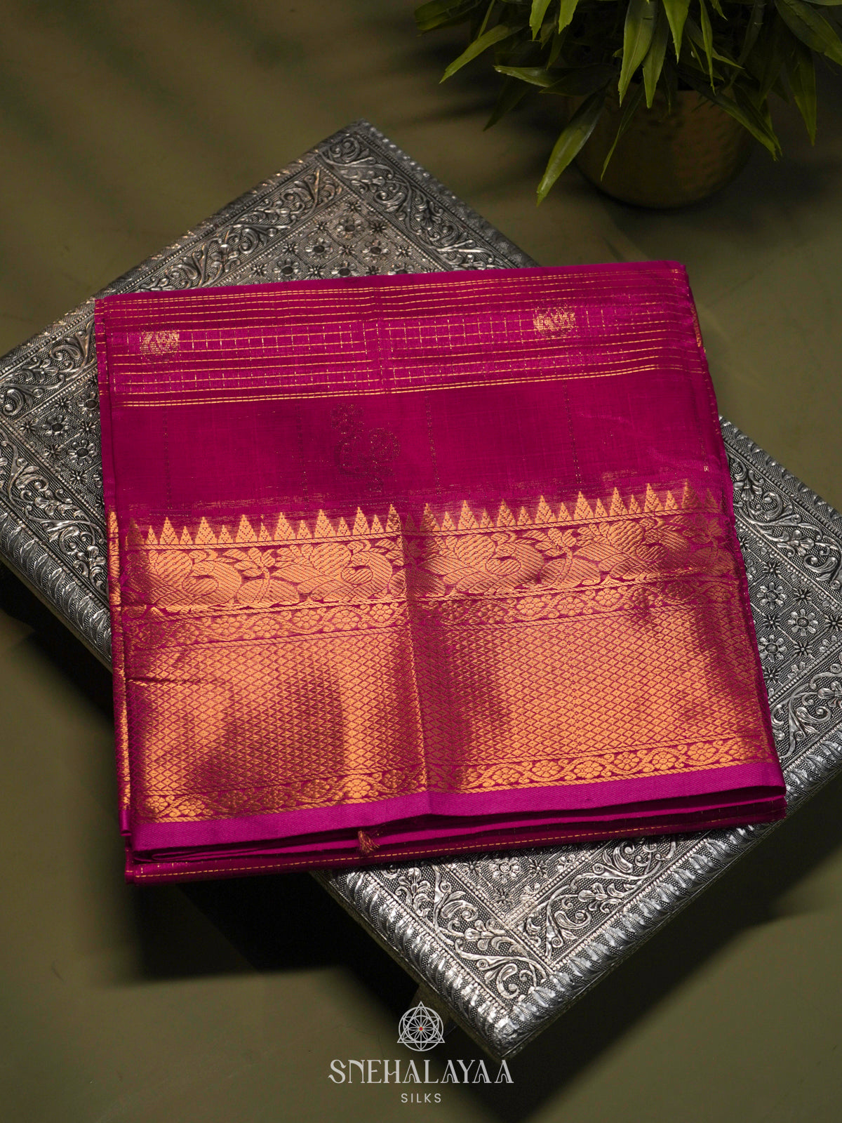 Pink Kuppadam Silk Cotton
