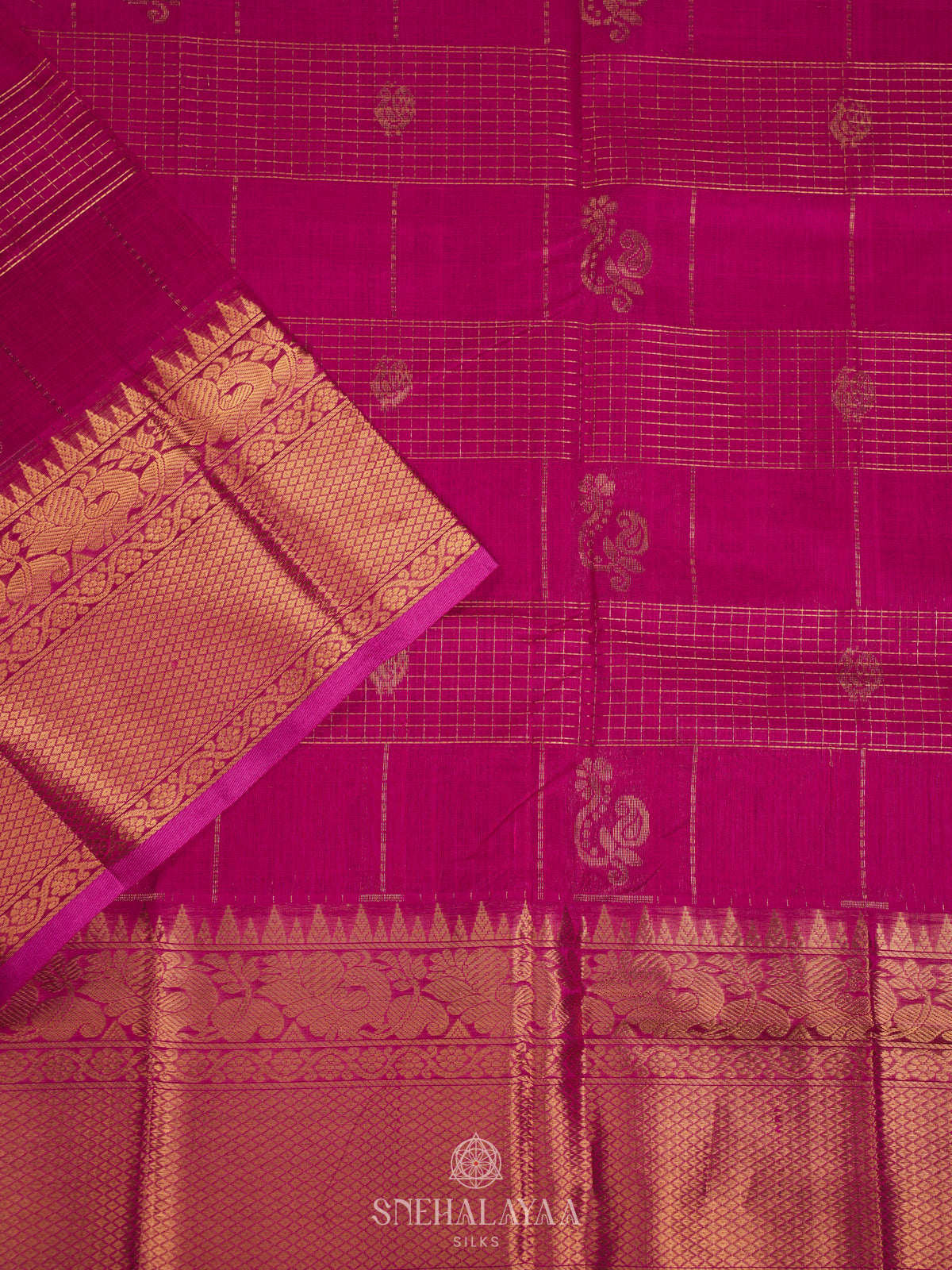 Pink Kuppadam Silk Cotton