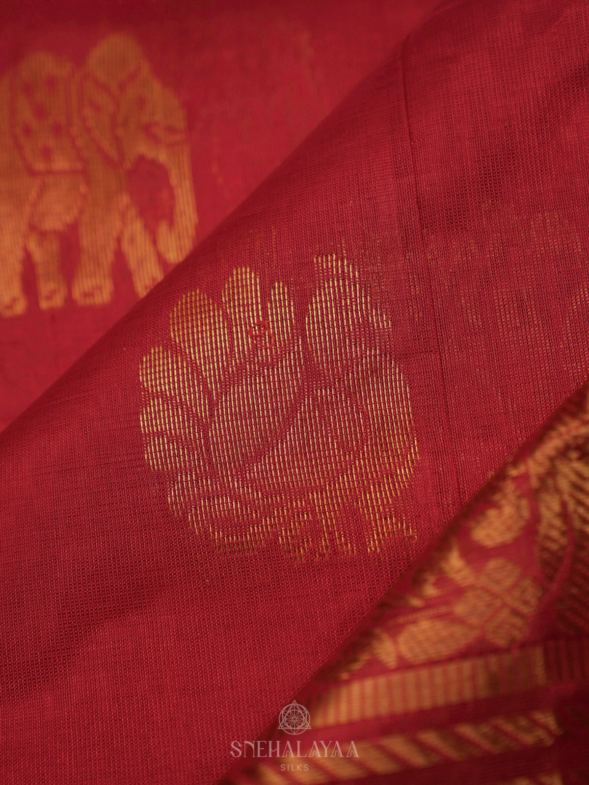 Red Kuppadam Silk Cotton