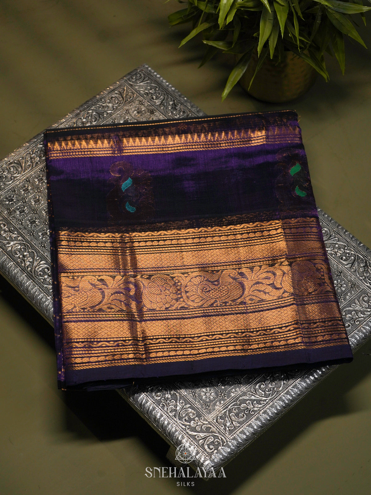 Purple Kuppadam Silk Cotton