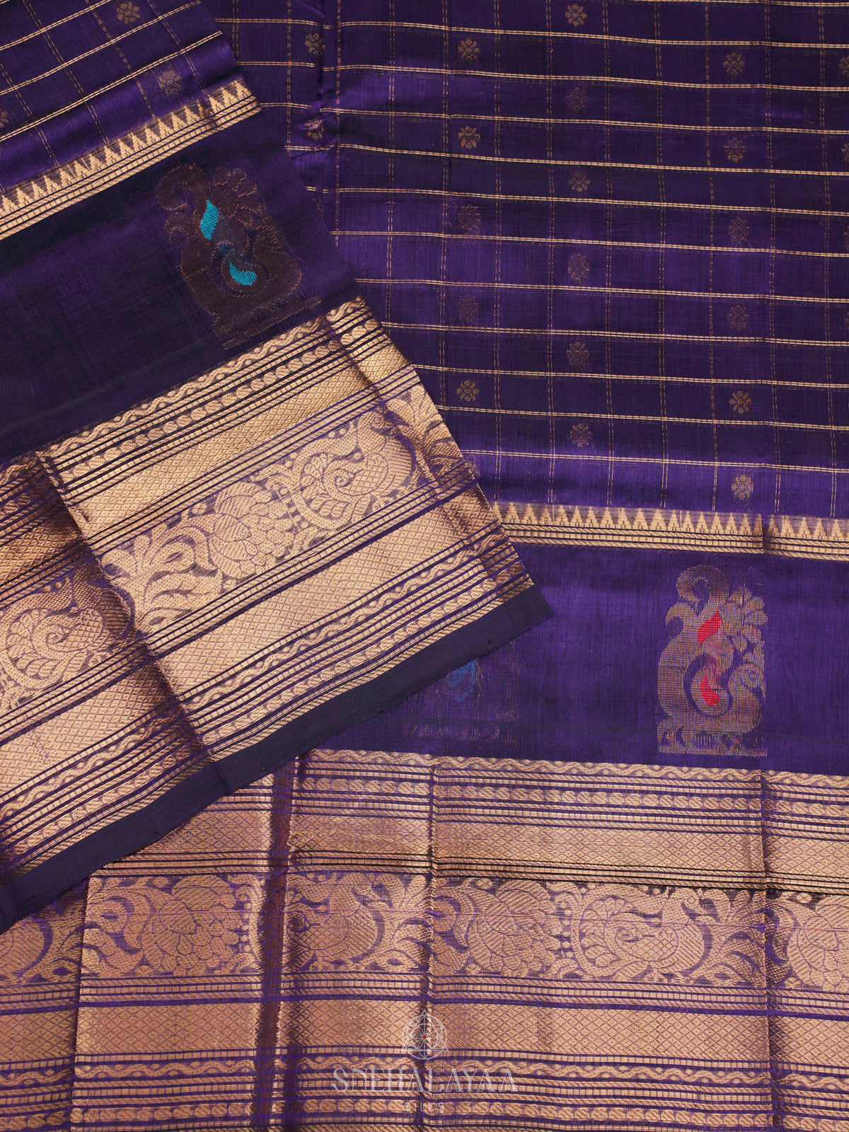 Purple Kuppadam Silk Cotton