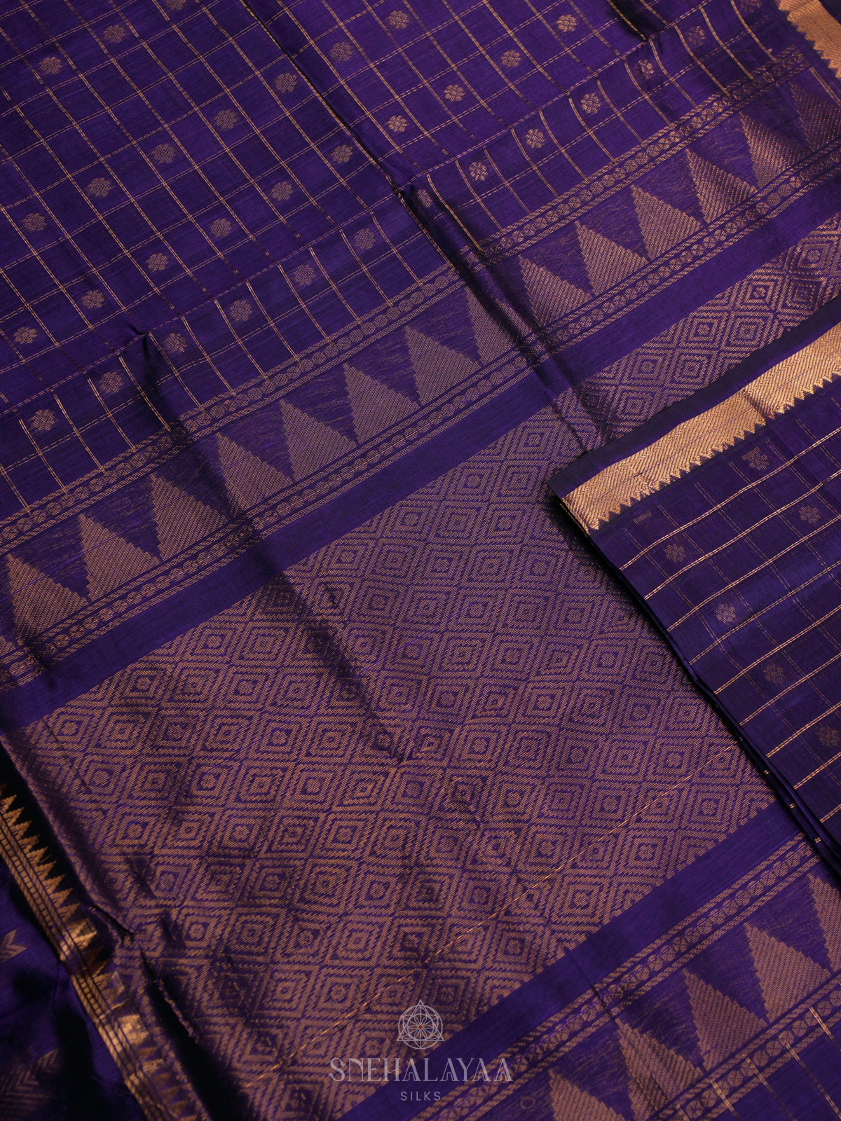 Purple Kuppadam Silk Cotton