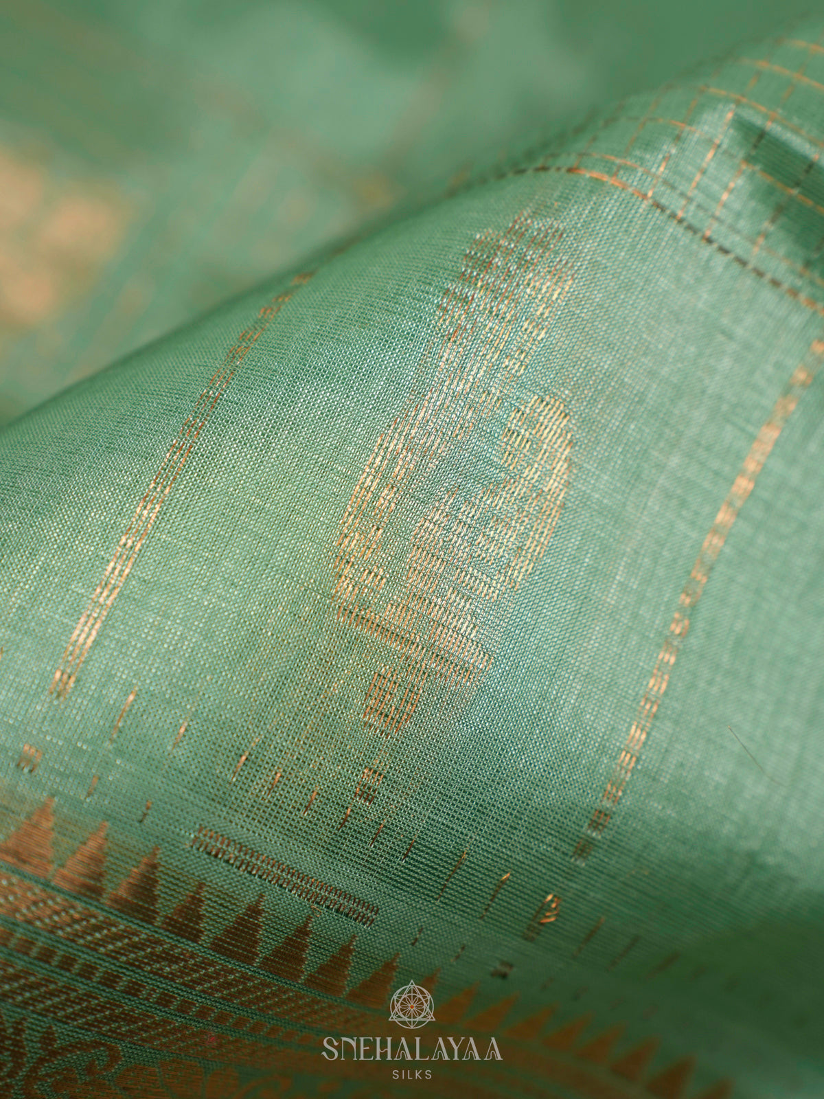 Mint Green Kuppadam Silk Cotton