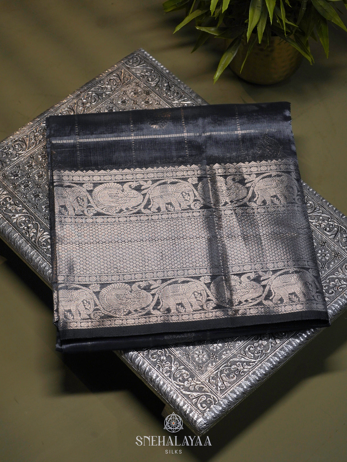 Grey Kuppadam Silk Cotton