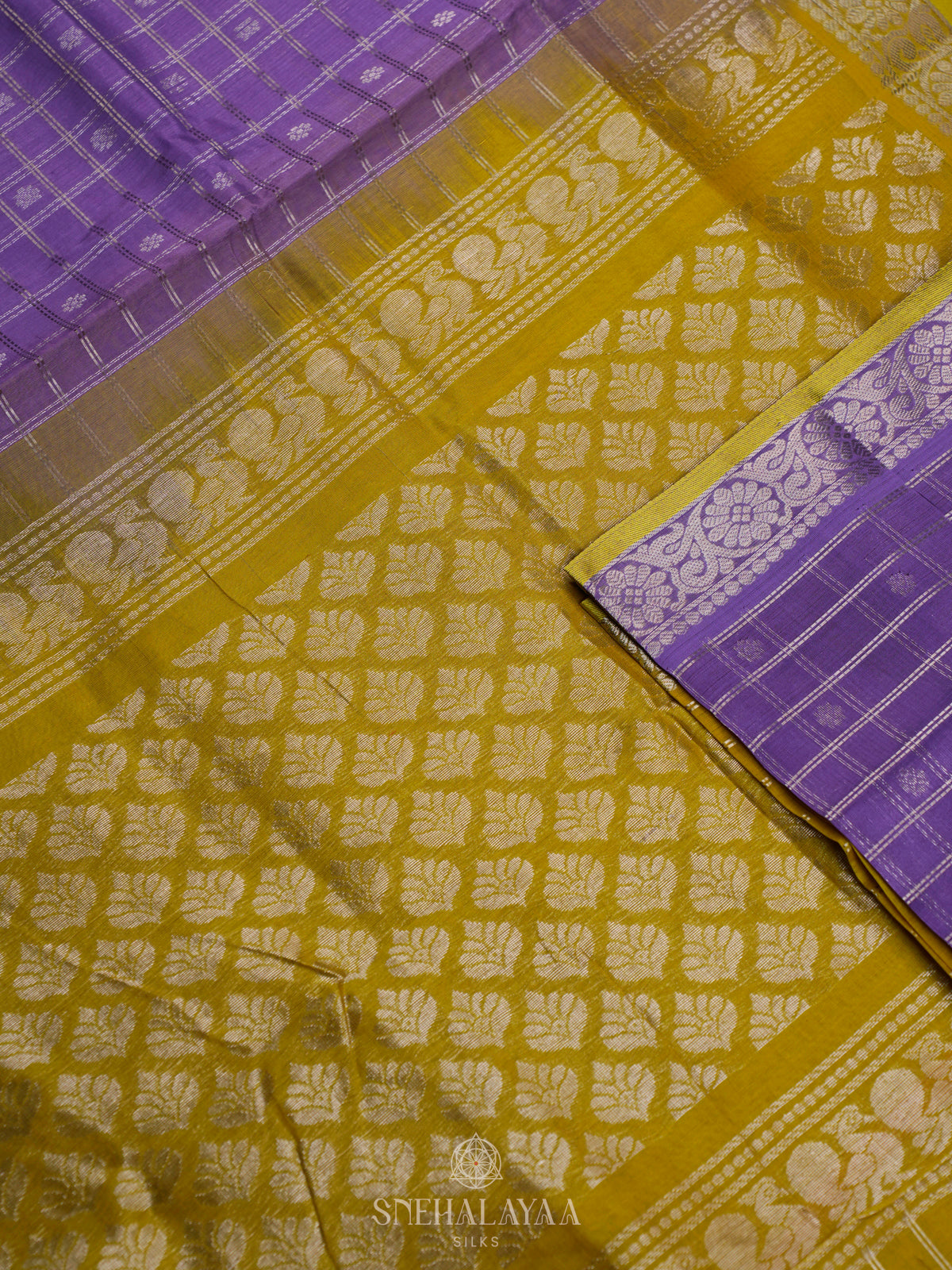Lavender Kuppadam Silk Cotton