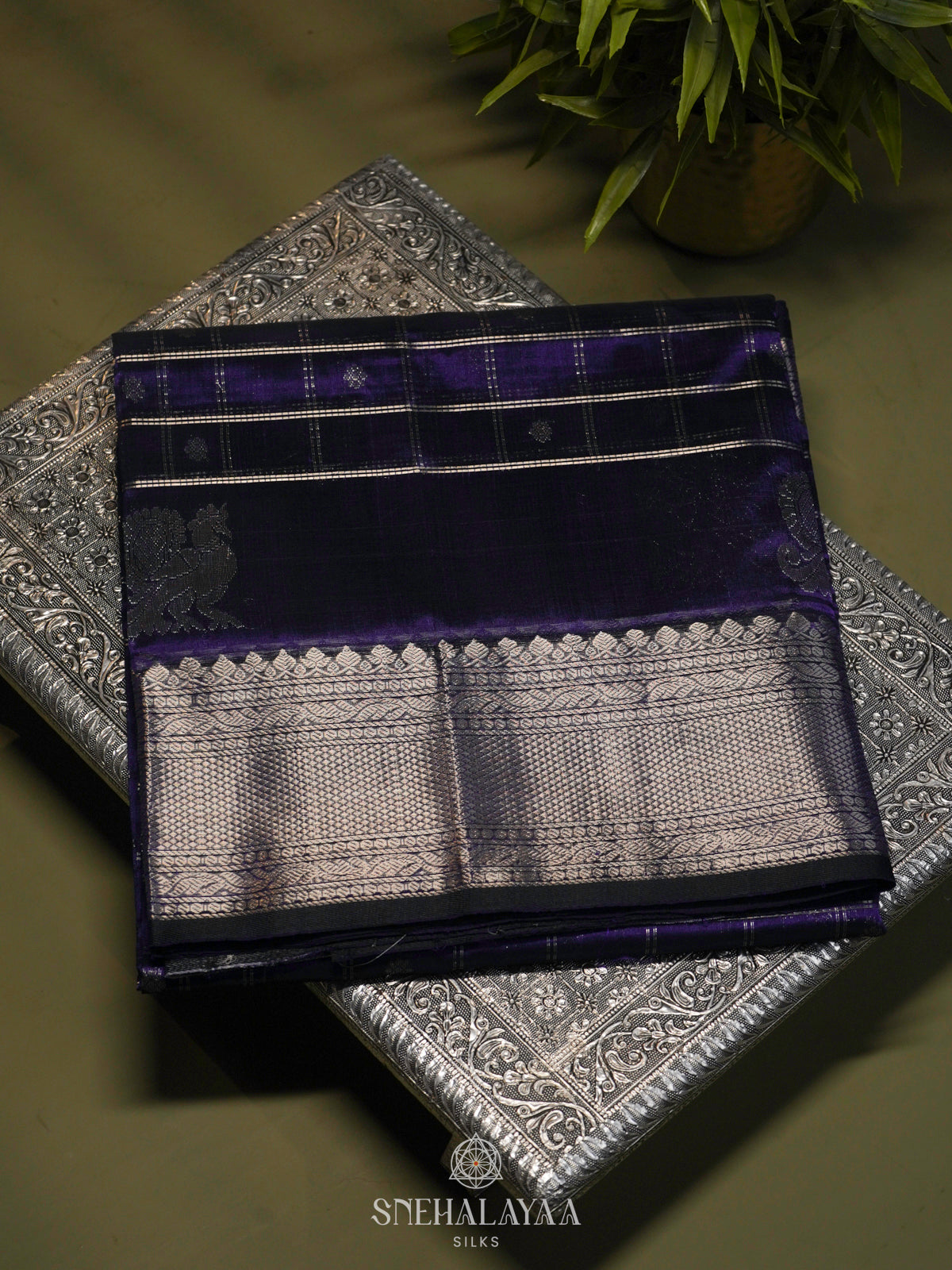 Purple Kuppadam Silk Cotton