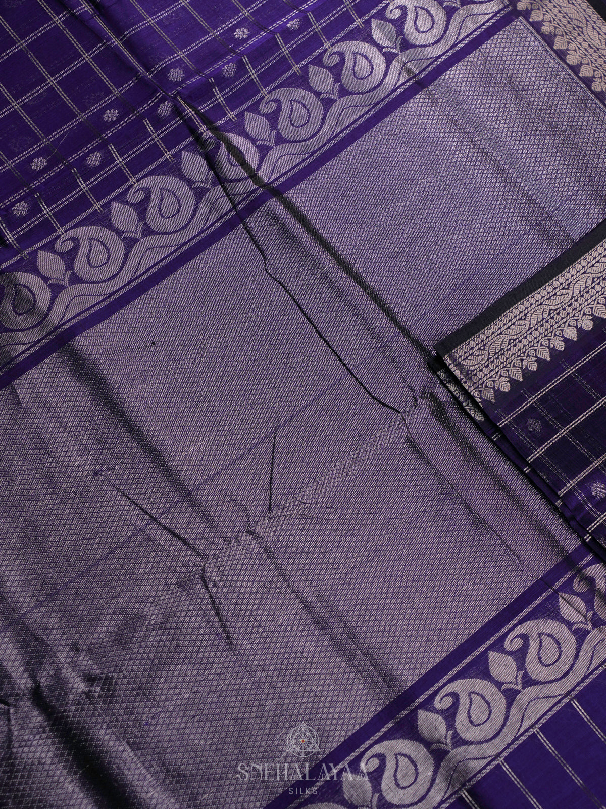Purple Kuppadam Silk Cotton