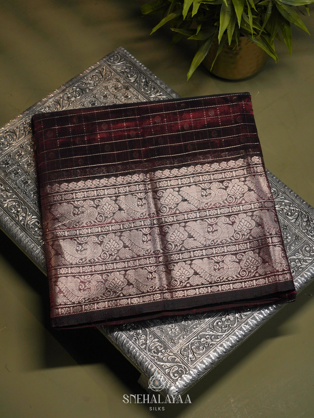 Maroon Kuppadam Silk Cotton