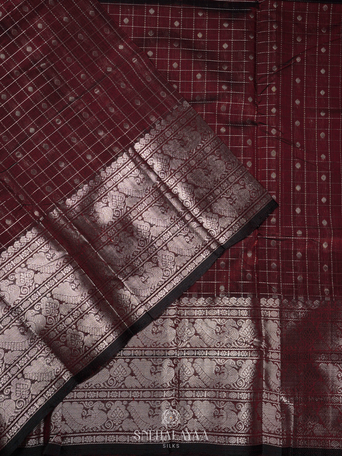 Maroon Kuppadam Silk Cotton