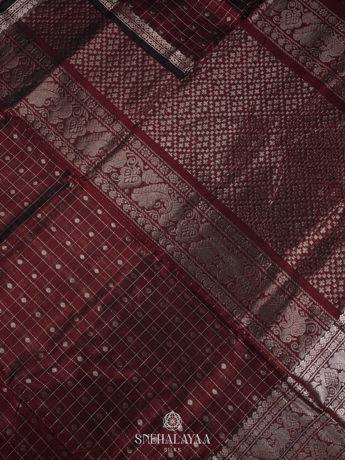 Maroon Kuppadam Silk Cotton