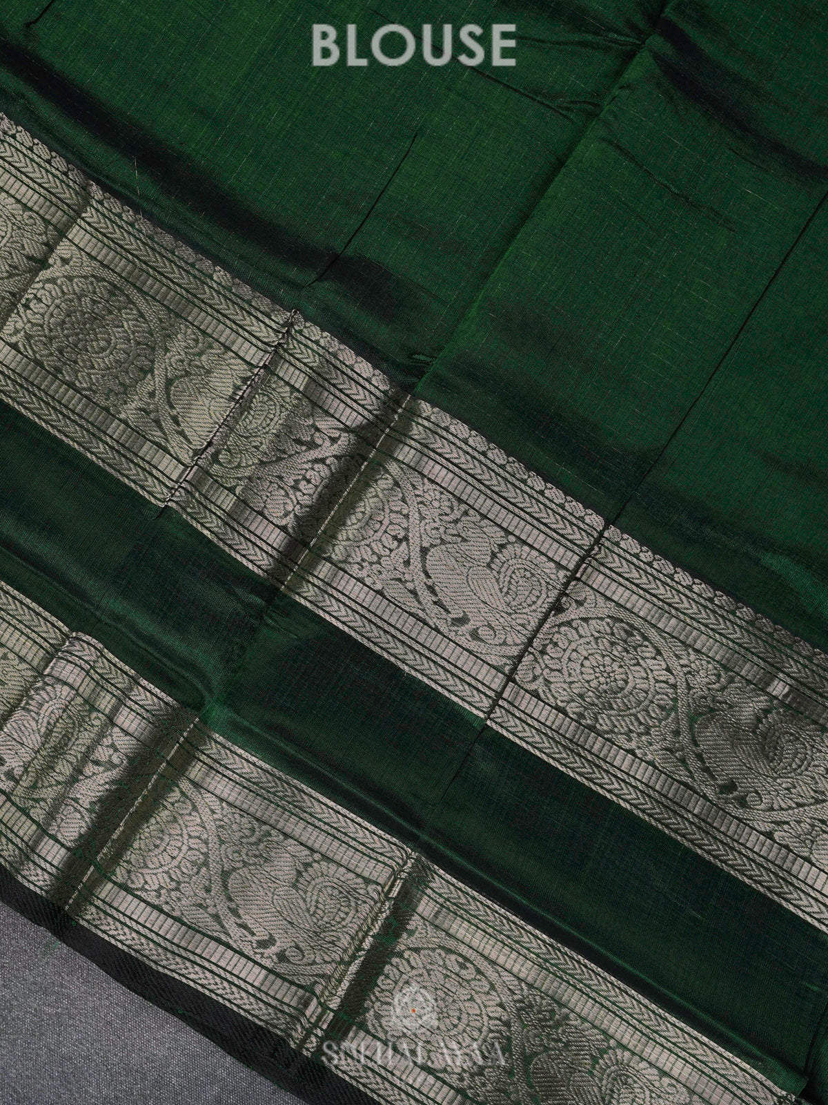 Forest Green Kuppadam Silk Cotton