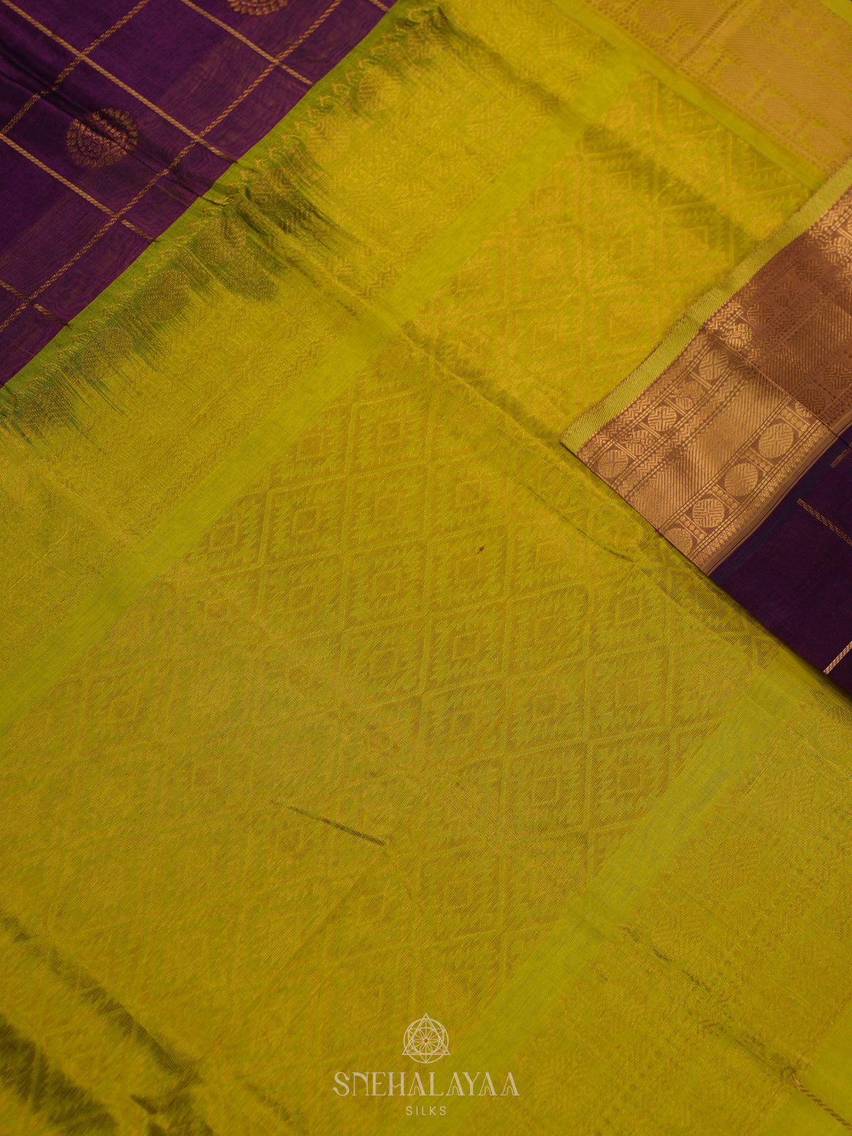 Purple Kuppadam Silk Cotton