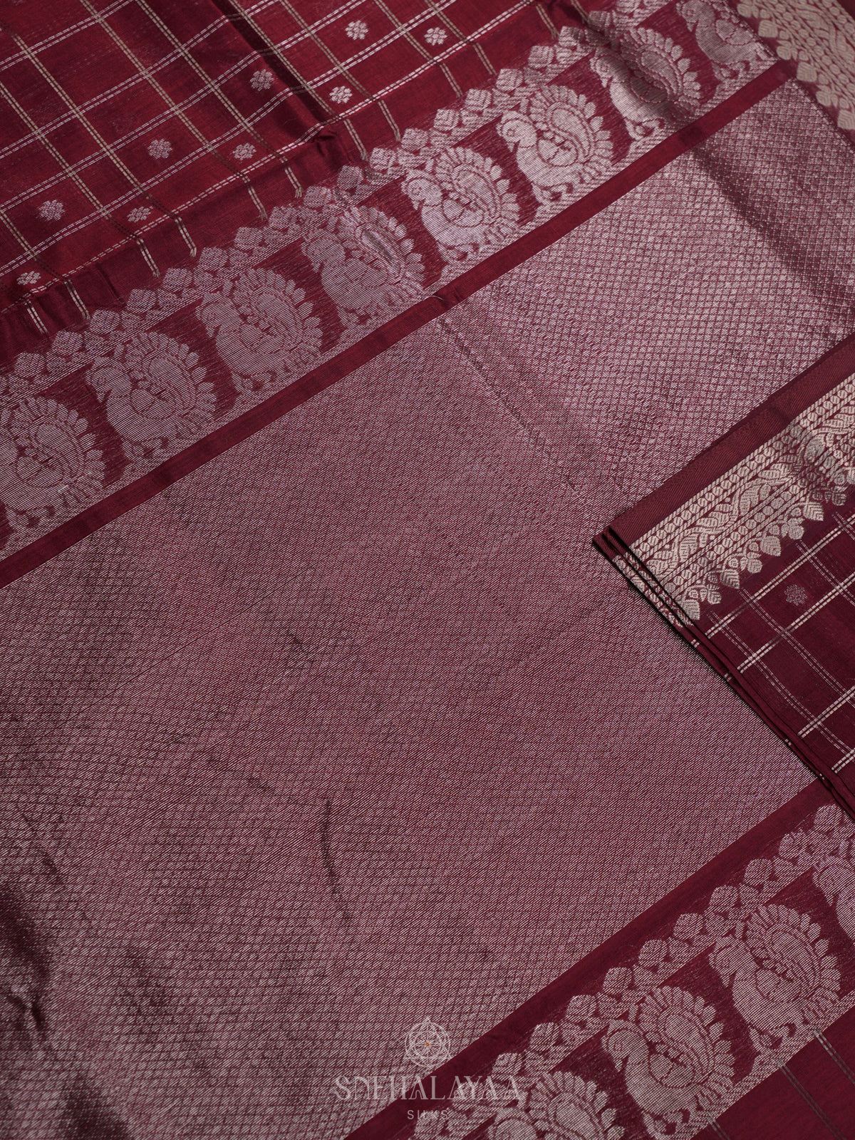 Maroon Kuppadam Silk Cotton