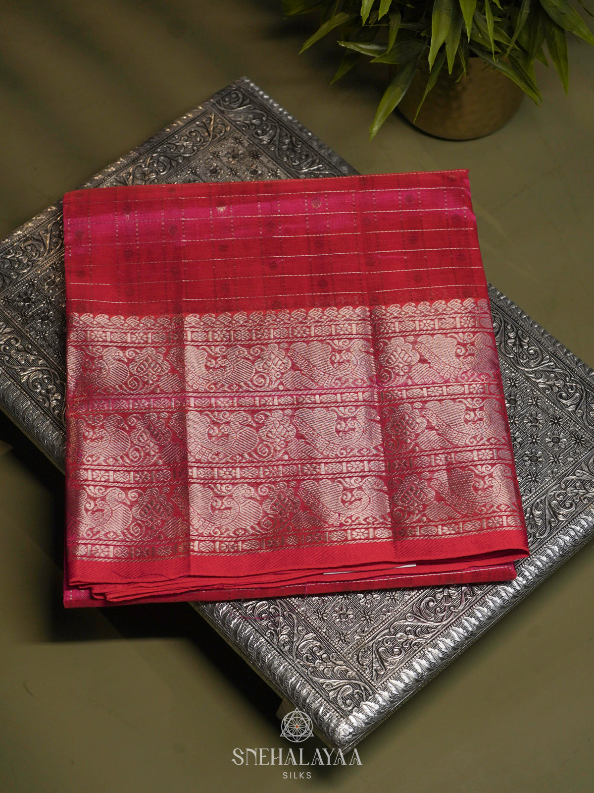 Pink Kuppadam Silk Cotton