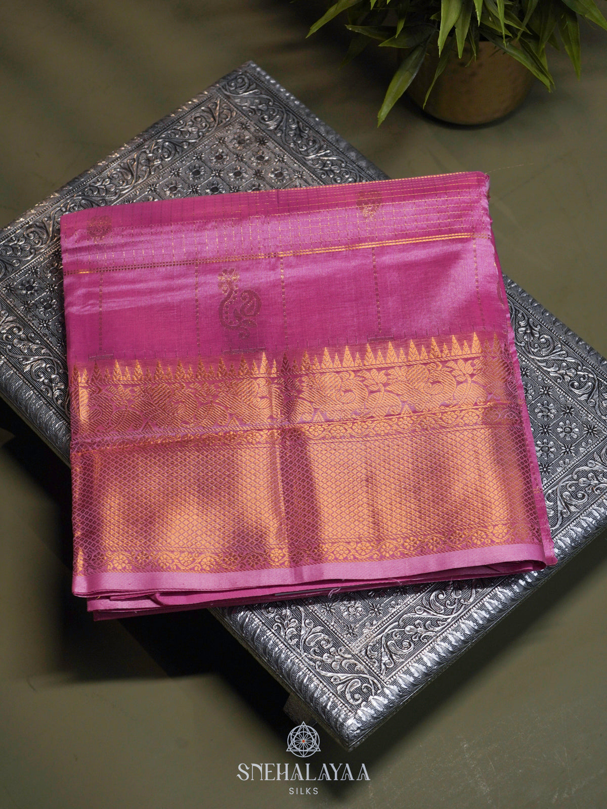 Pink Kuppadam Silk Cotton