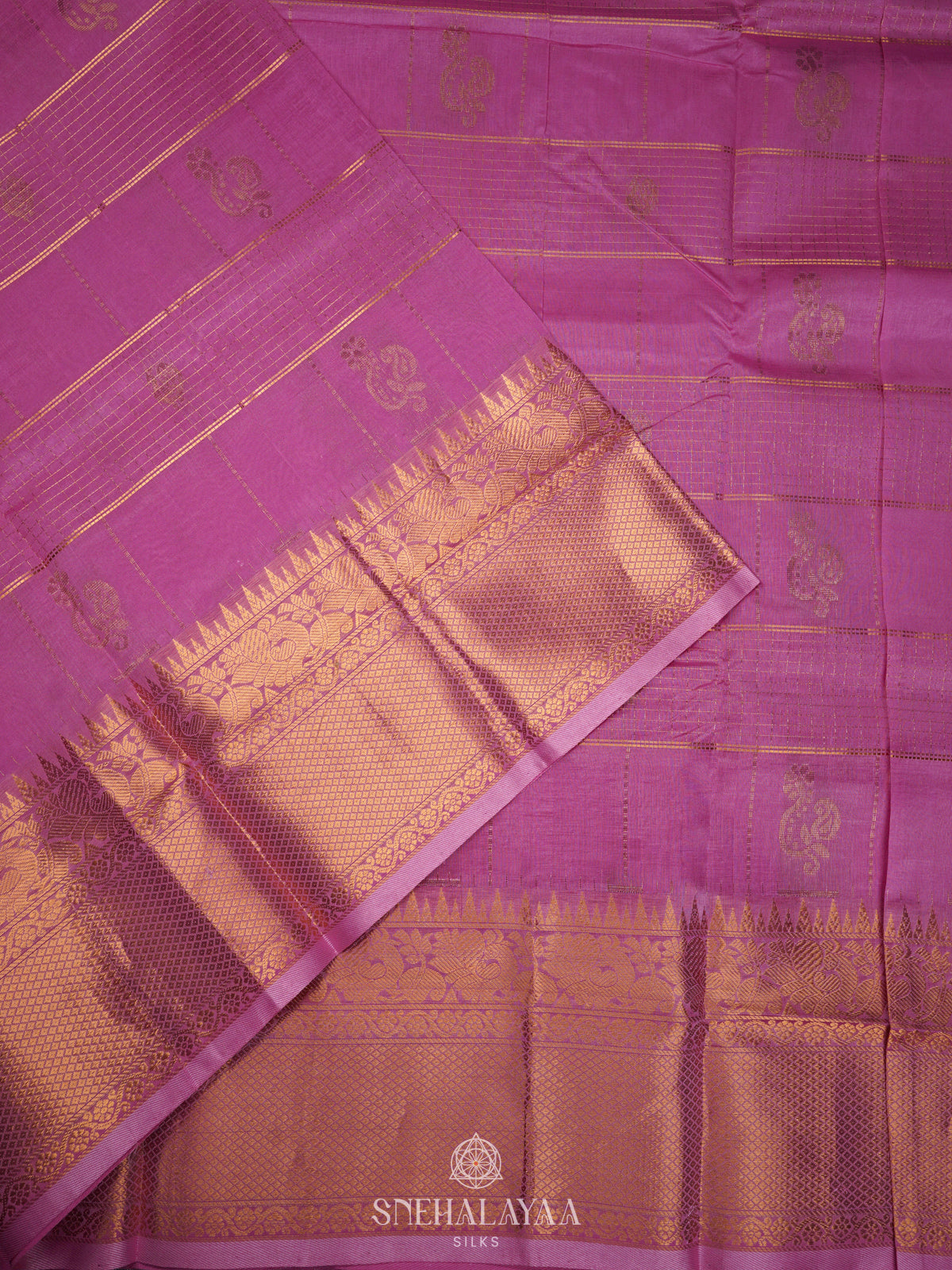 Pink Kuppadam Silk Cotton