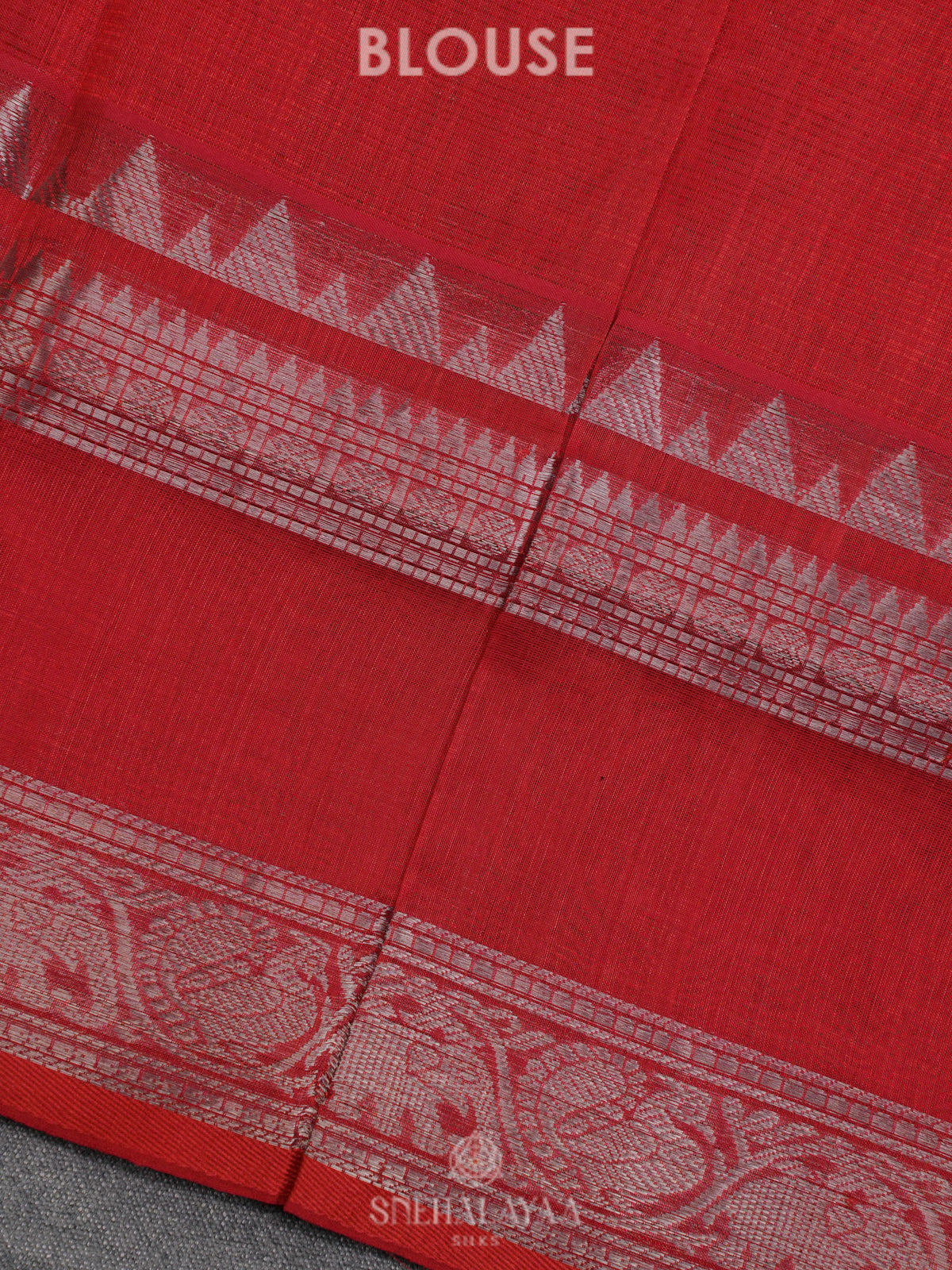 Ruby Red Kuppadam Silk Cotton