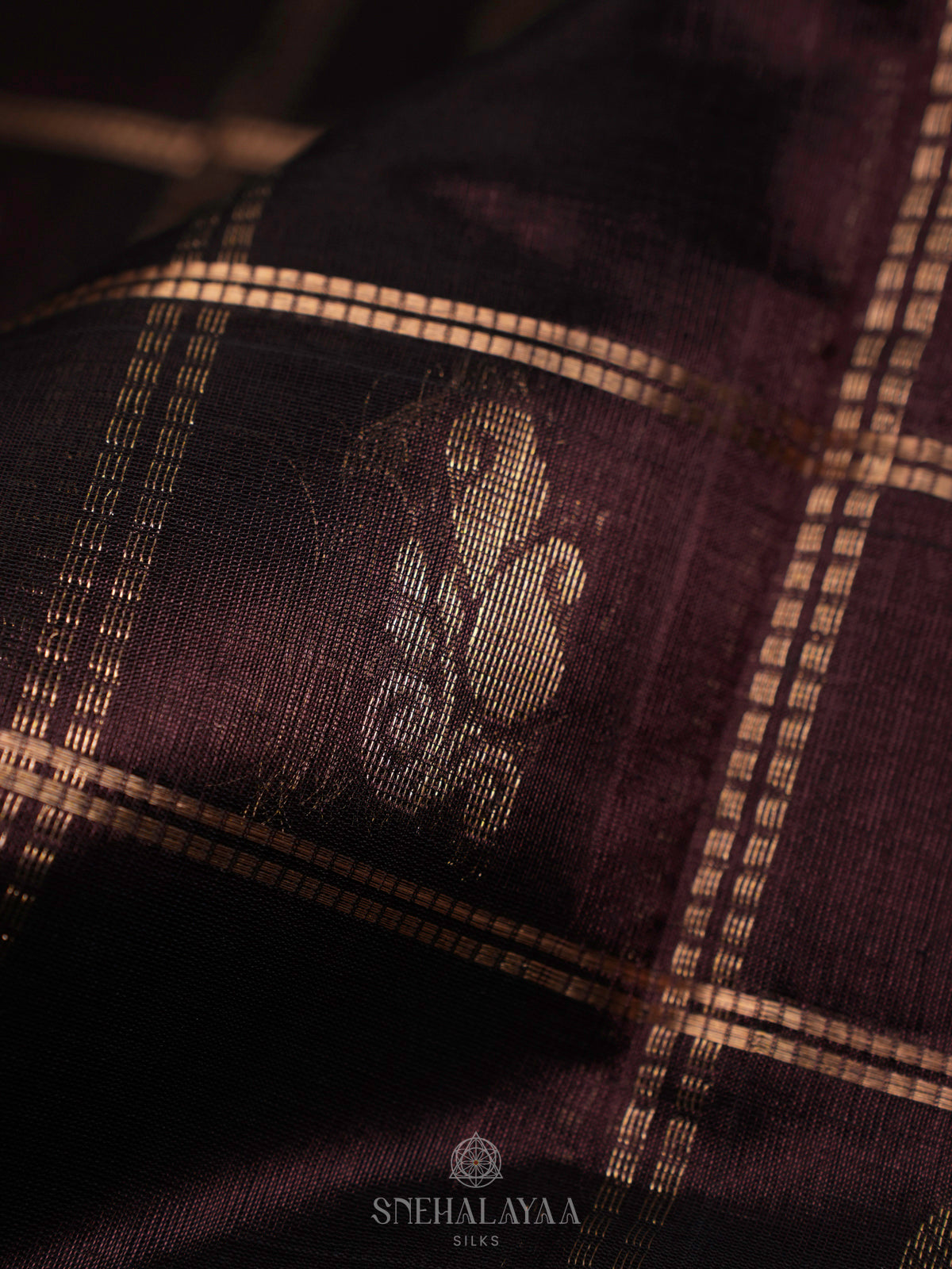 Coffee Brown Kuppadam Silk Cotton