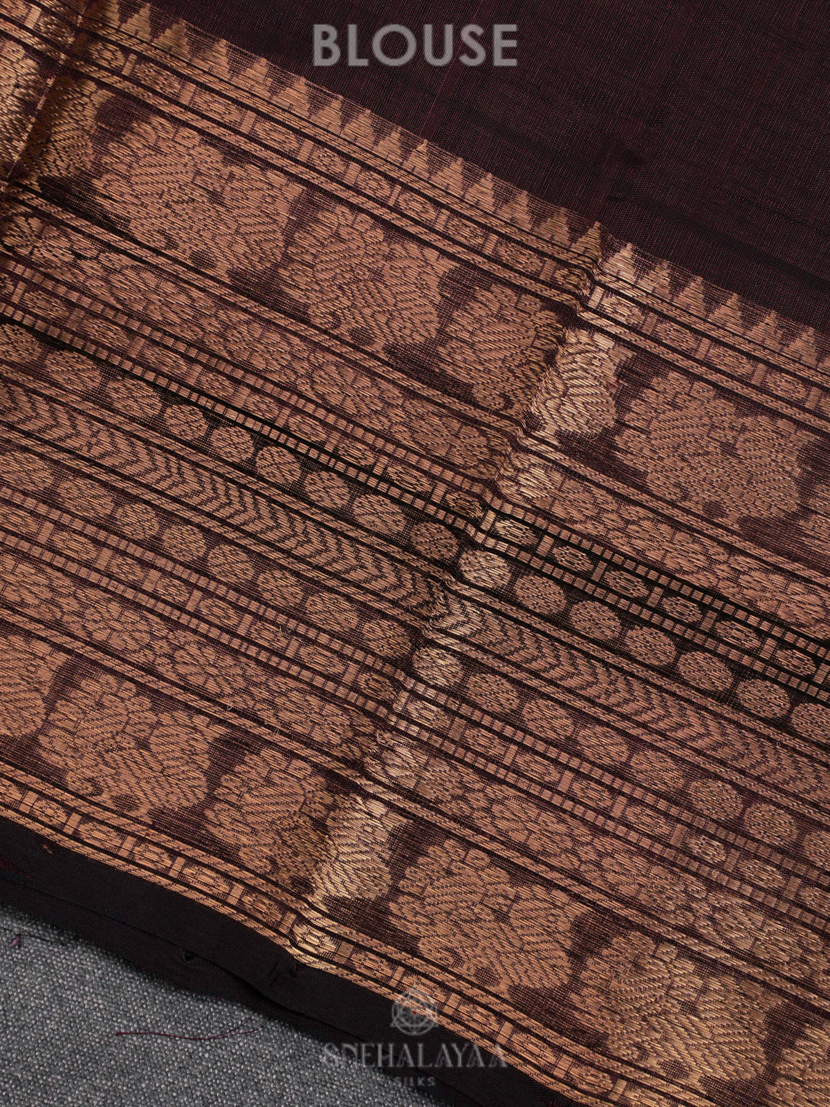 Coffee Brown Kuppadam Silk Cotton