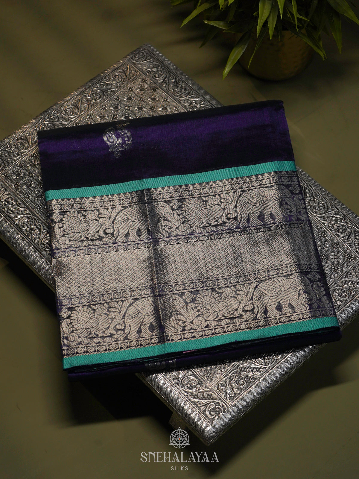 Purple Kuppadam Silk Cotton
