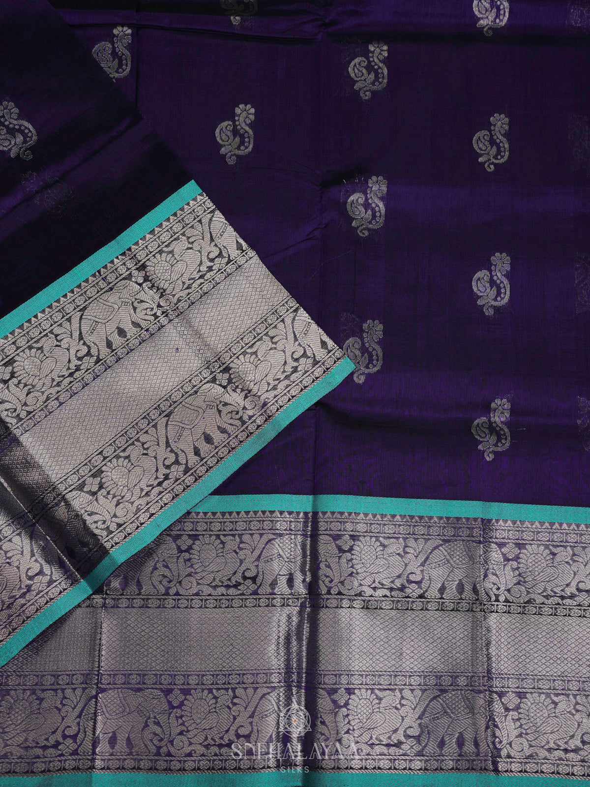 Purple Kuppadam Silk Cotton