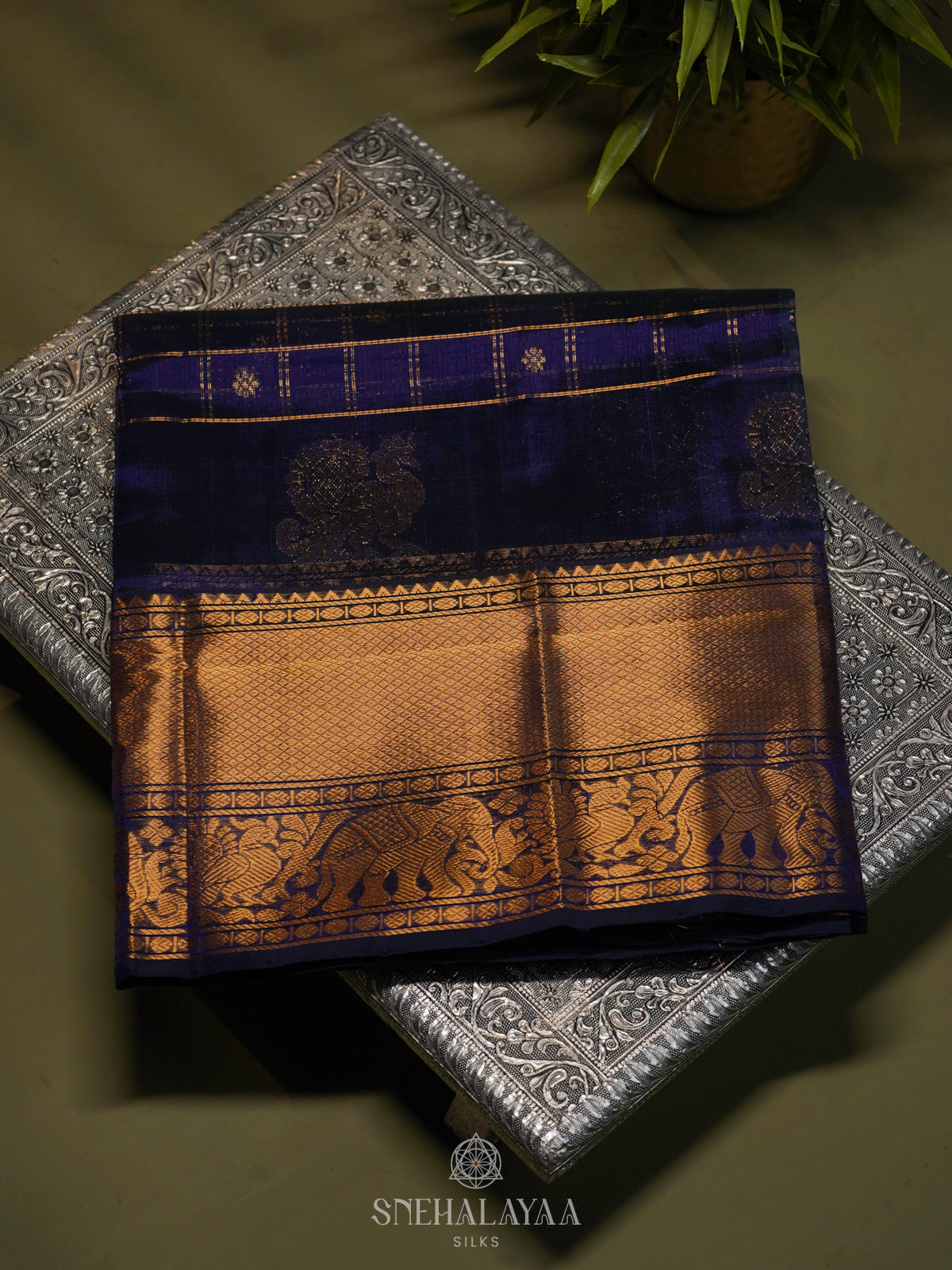 Purple Kuppadam Silk Cotton
