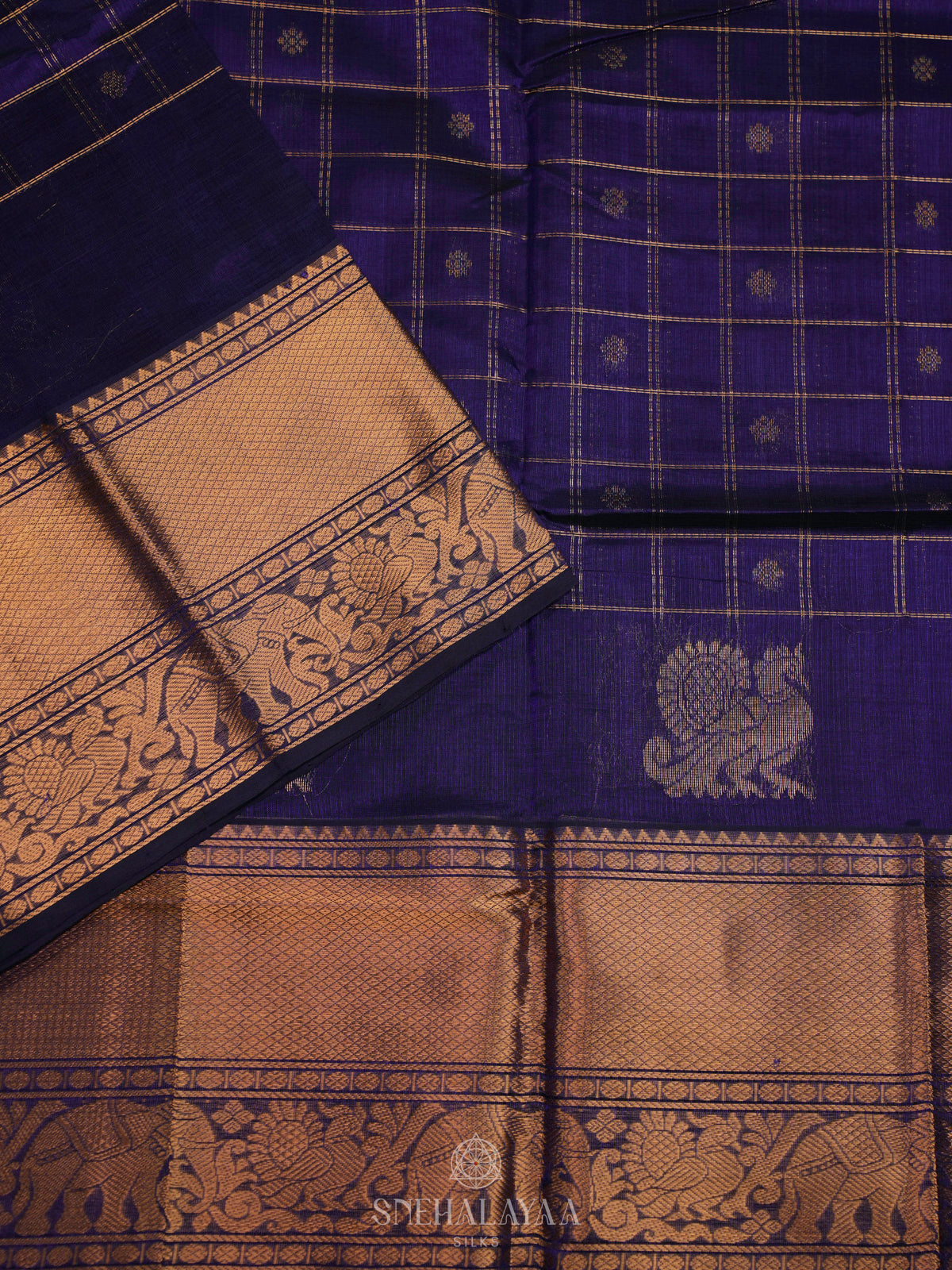 Purple Kuppadam Silk Cotton
