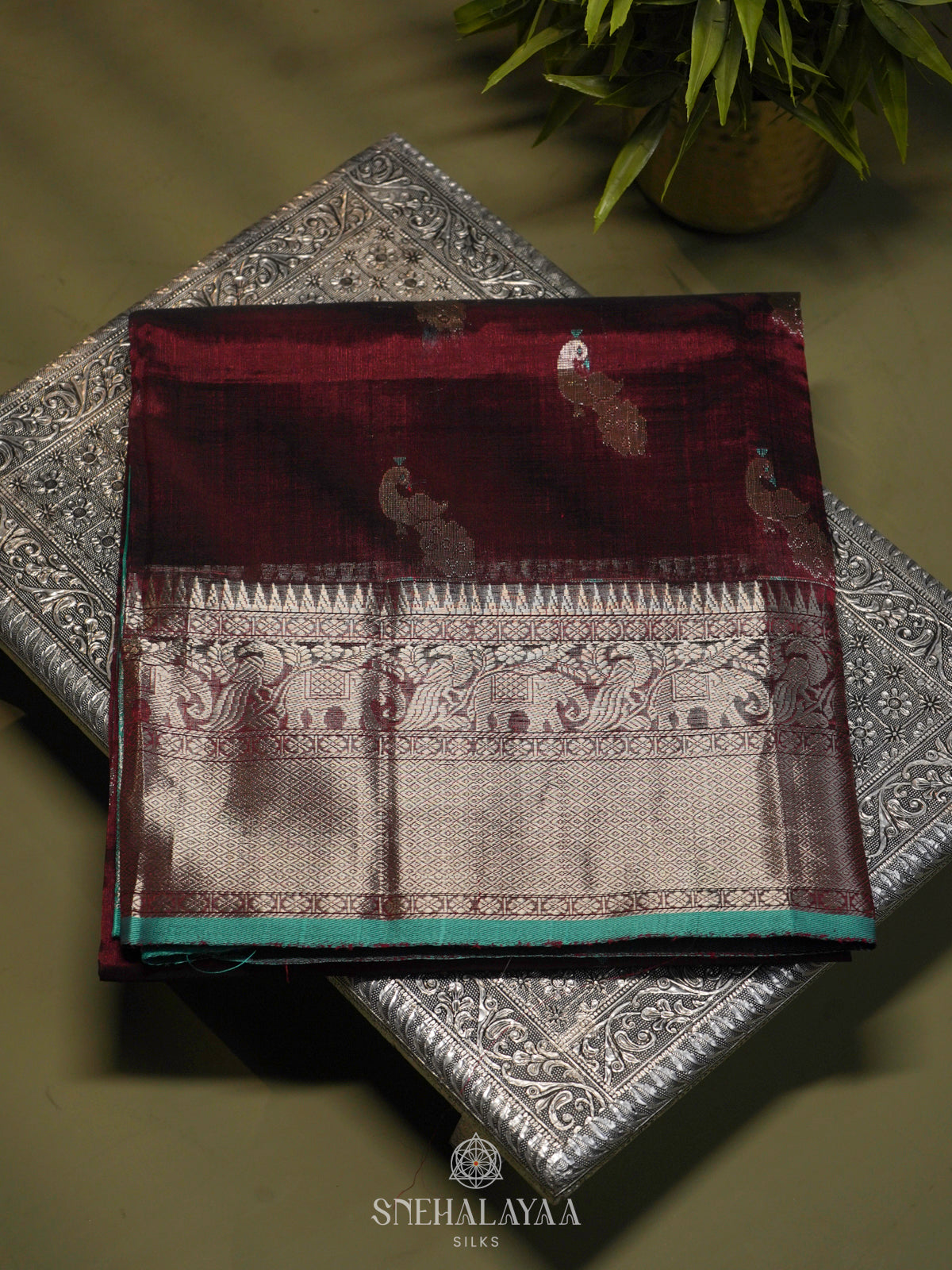 Maroon Kuppadam Silk Cotton