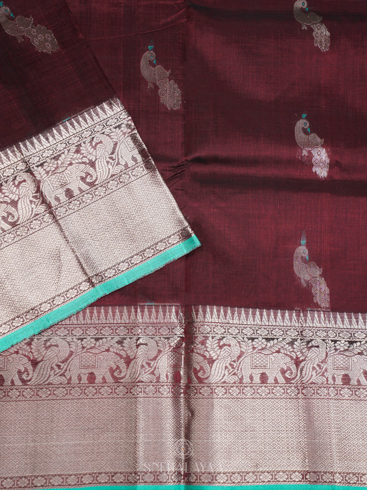 Maroon Kuppadam Silk Cotton