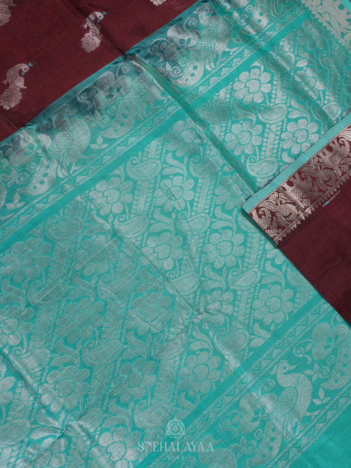 Maroon Kuppadam Silk Cotton