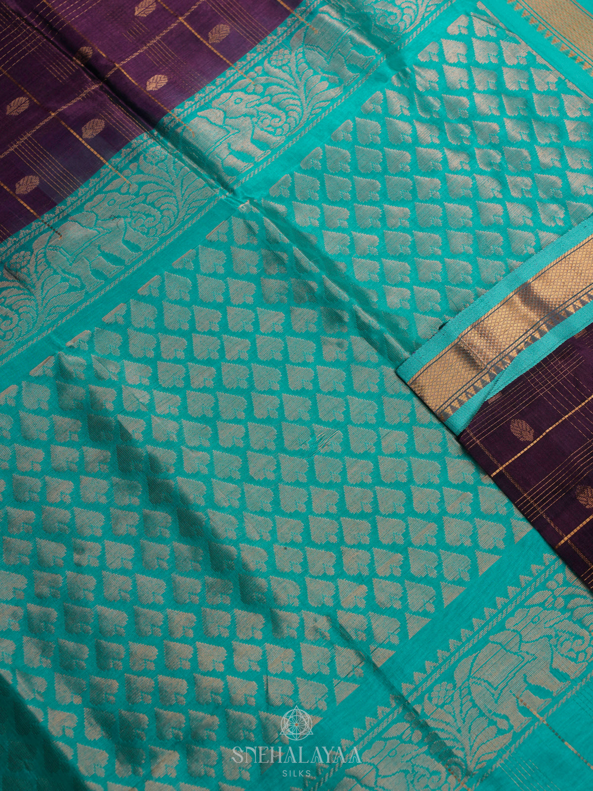 Purple Kuppadam Silk Cotton