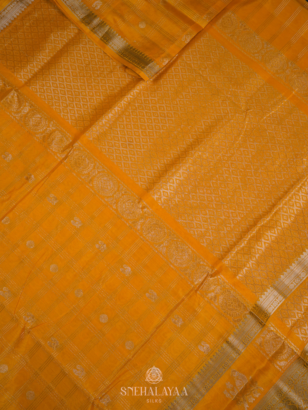 Mango Yellow Kuppadam Silk Cotton
