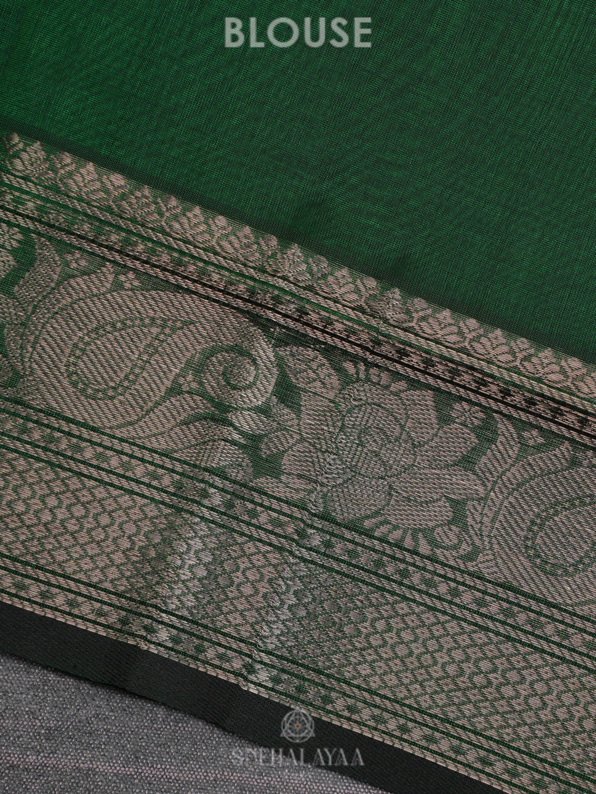 Emerald Green Kuppadam Silk Cotton