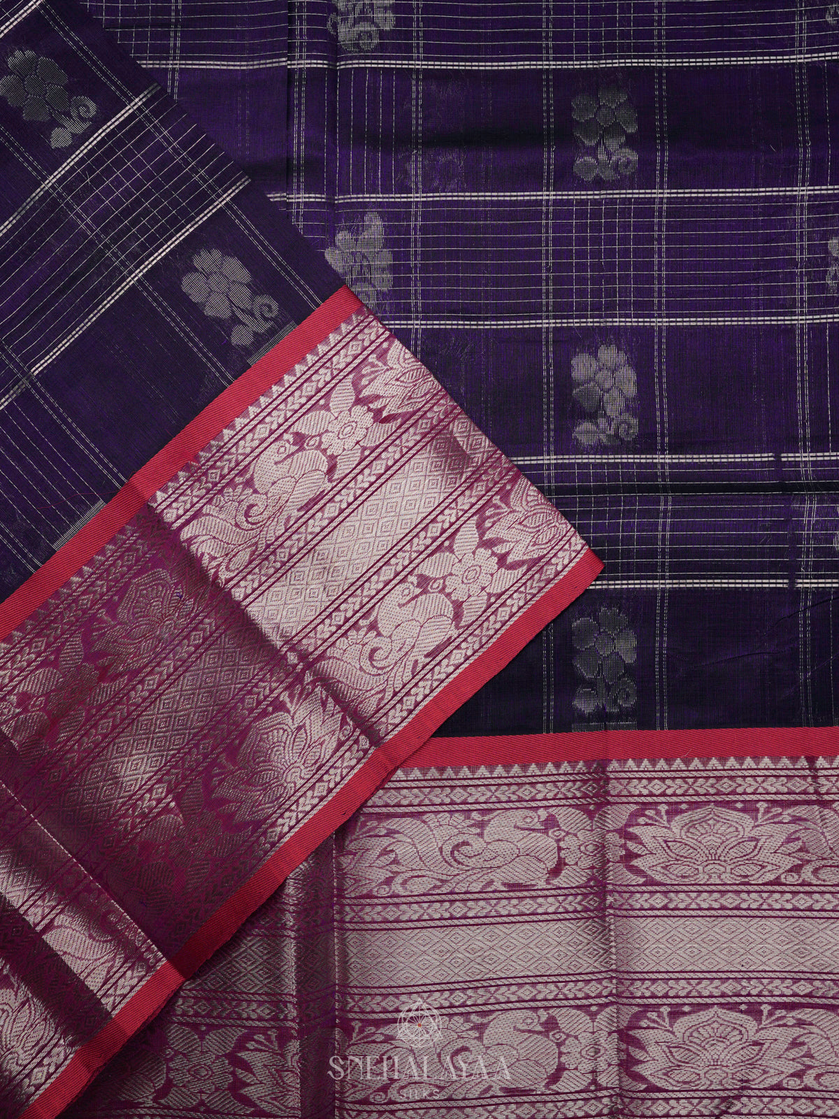 Purple Kuppadam Silk Cotton